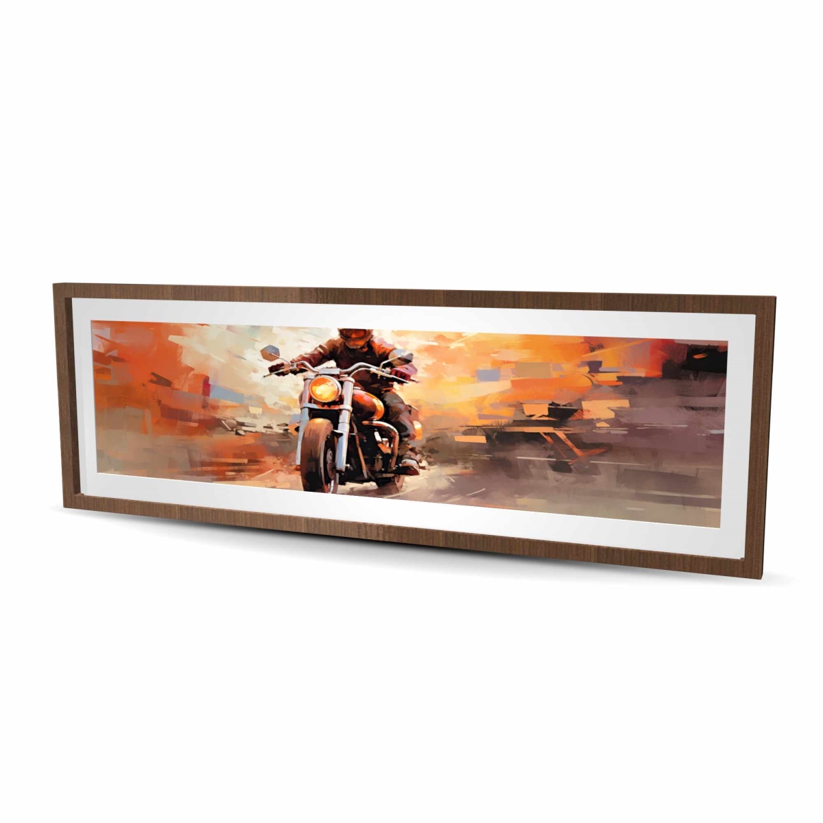 C1FM2060QSWYCC 20 x 60 in. Acceleration - Transportation Bedroom Framed Matted Print Wall Art