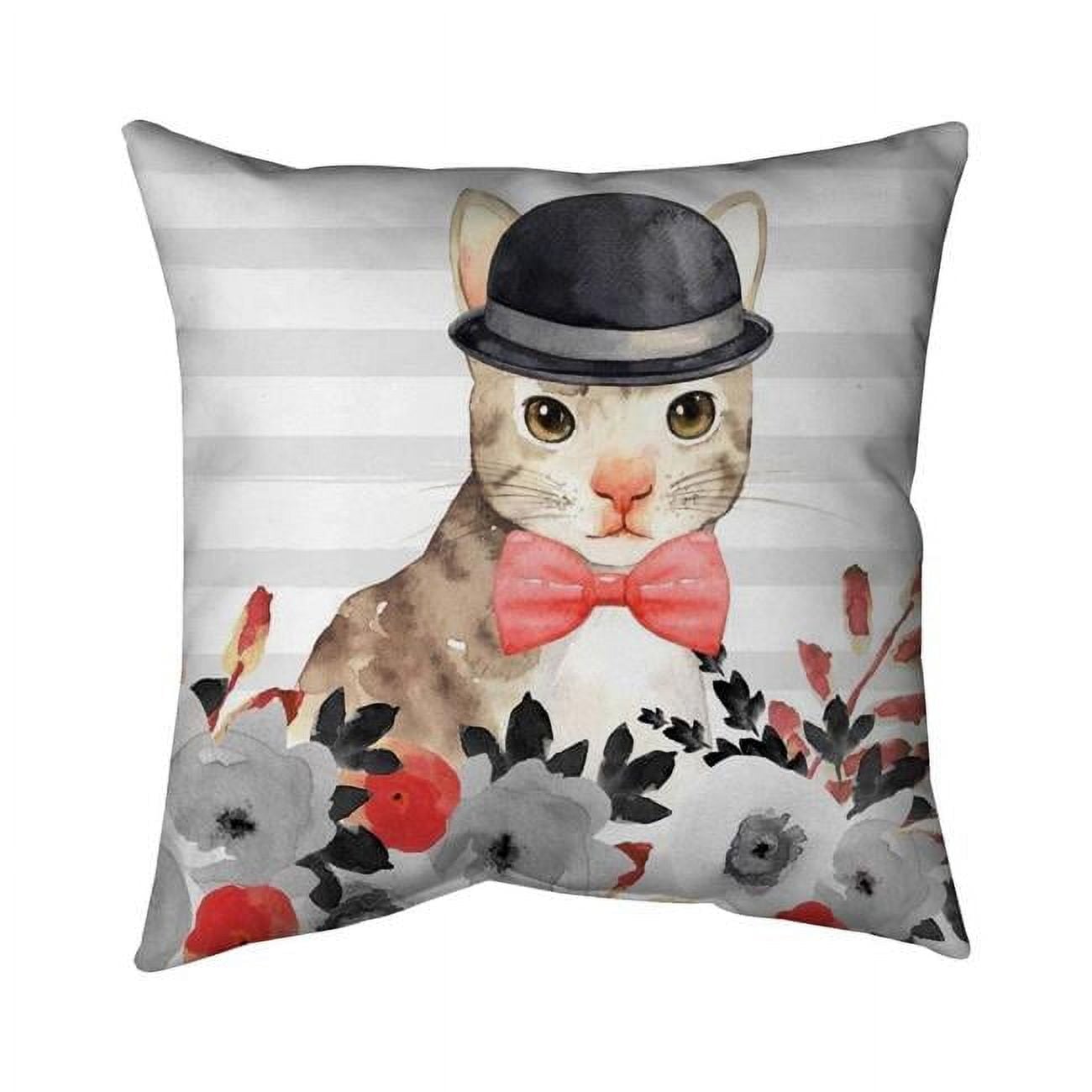 20 x 20 in. Cat Detective-Double Sided Print Indoor Pillow