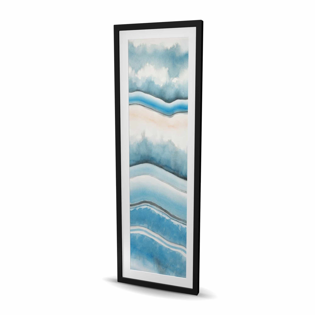 C1FM20605HD2UU 20 x 60 in. Textured Geode - Framed Matted Print Wall Art for Office Decor