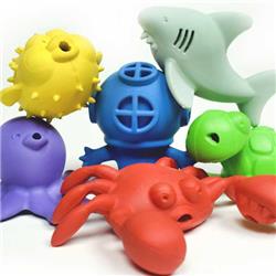 Picture of BeginAgain H1802 Bathtub Pals - Eco-Friendly Natural Rubber Water Toy - Set of 6
