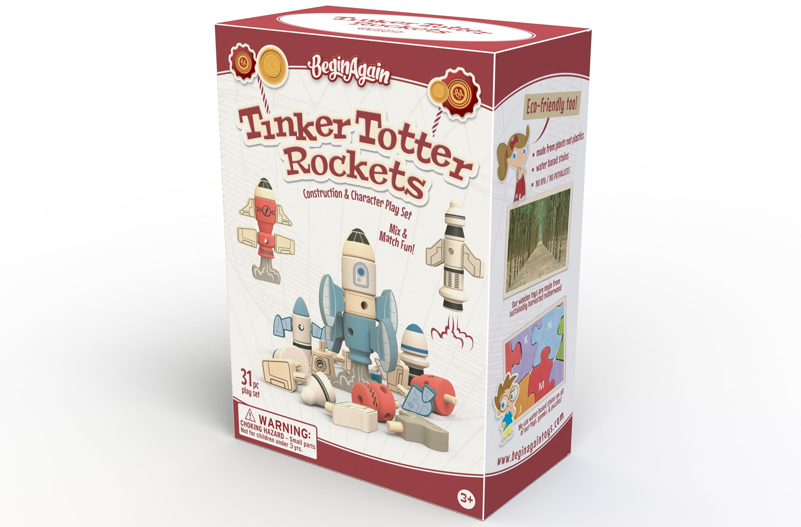 Picture of BeginAgain I1908 Tinker Totter Rockets Construction Character Play Set