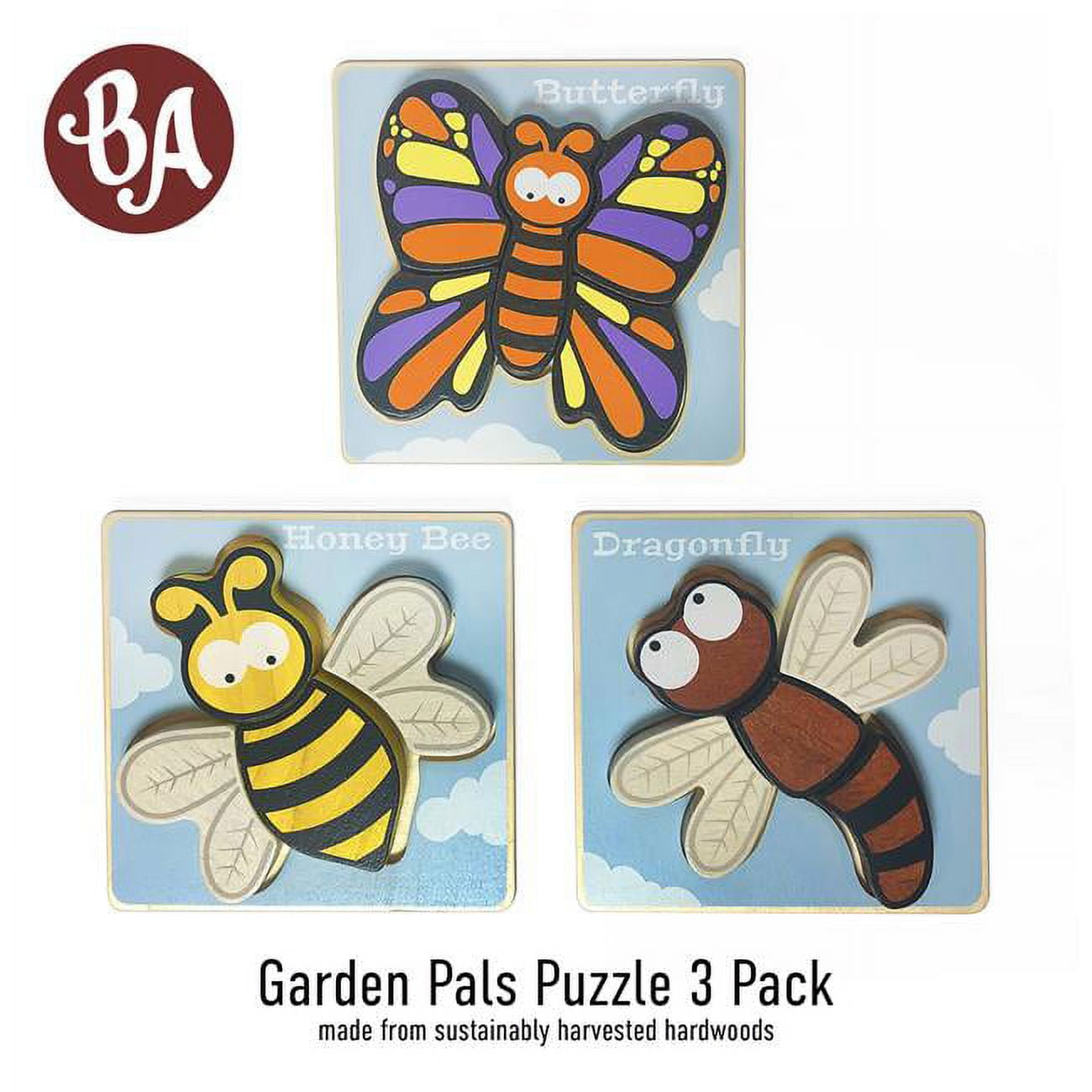 Picture of BeginAgain AZN1923 Garden Pals Puzzles - Set of 3
