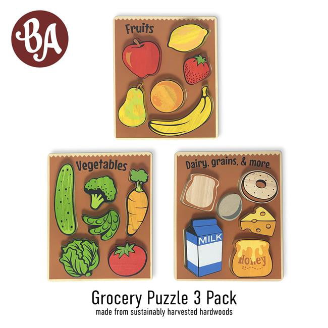 Picture of BeginAgain AZN1926 Grocery Puzzles - Set of 3