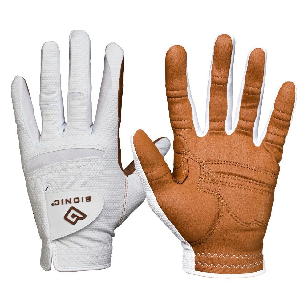 Picture of Bionic Gloves GFR2-W-R-CM-XL Women RelaxGrip 2.0 Right Hand Golf Glove&#44; Caramel - Extra Large