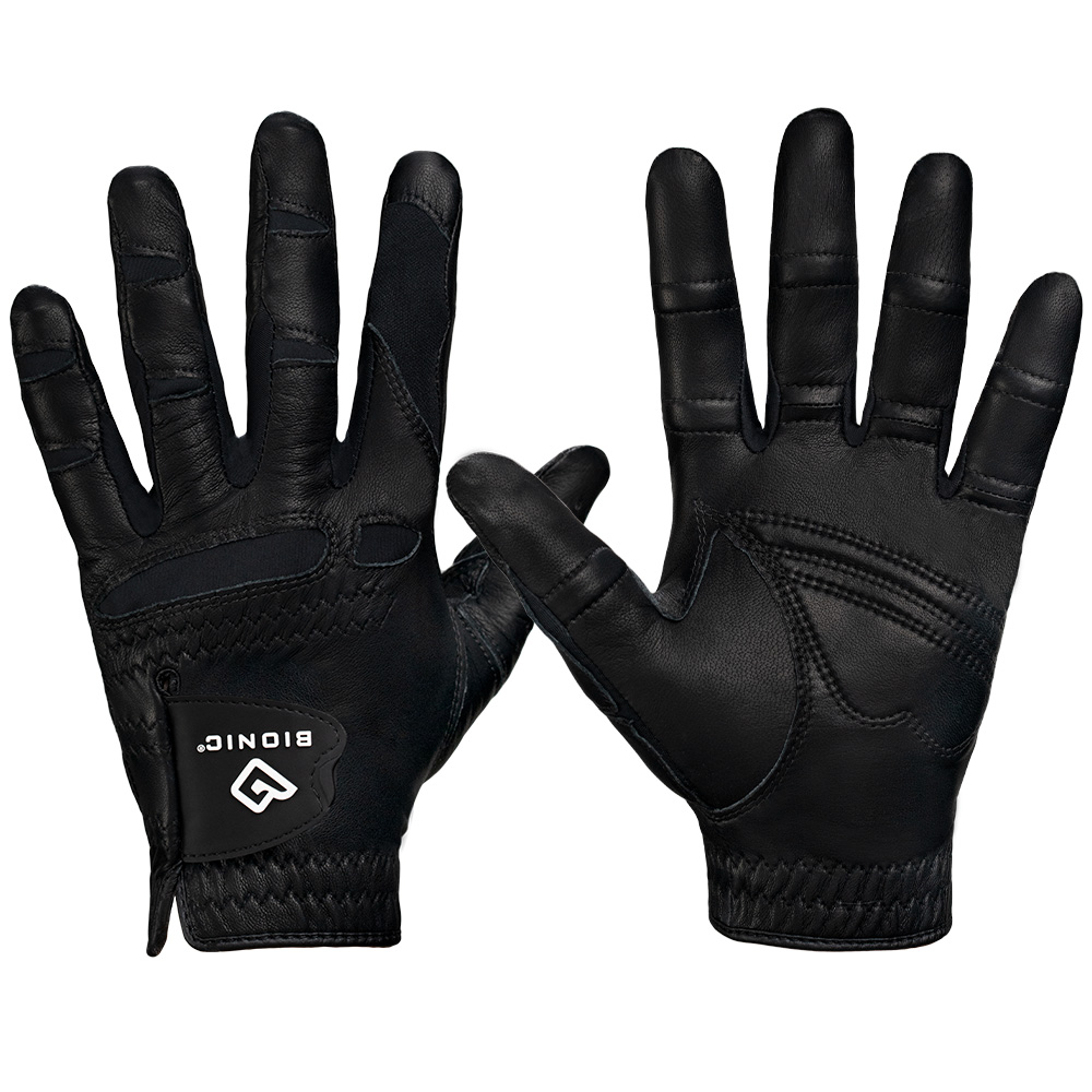 Picture of Bionic Gloves GFN2-M-L-BK-CM Men Natural Fit 2.0 Left Hand Golf Glove&#44; Black - Cadet Medium