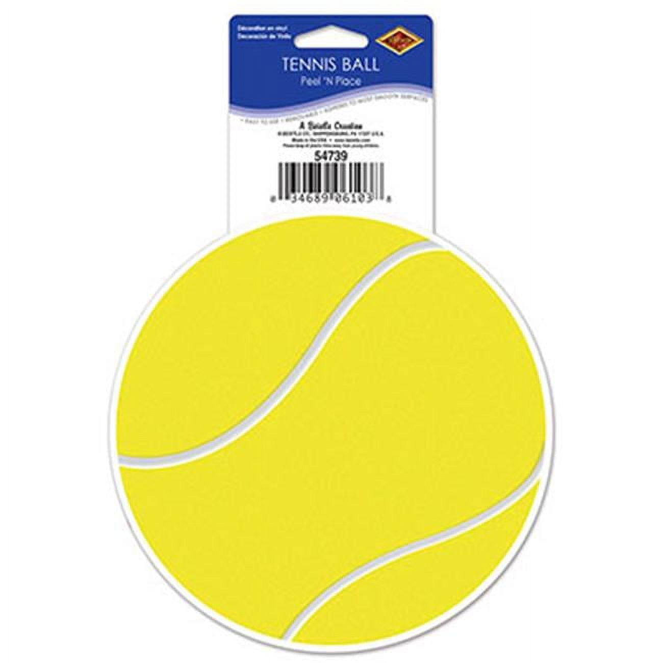 Picture of Beistle 54739 5.25 in. Tennis Ball Peel N Place - Yellow & White
