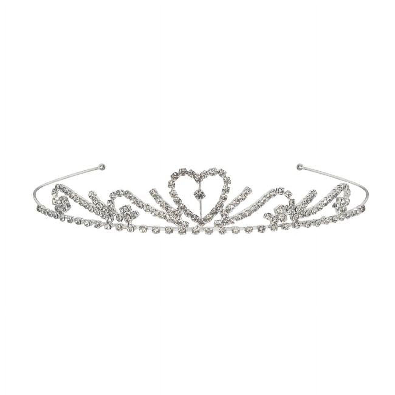 Picture of Beistle 60075 Royal Rhinestone Tiara, White - Pack of 6