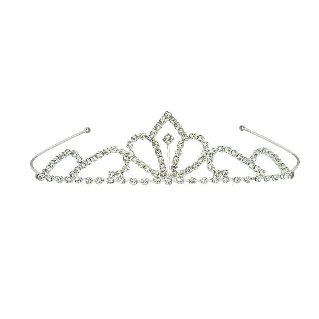 Picture of Beistle 60077 Royal Rhinestone Tiara, White - Pack of 6
