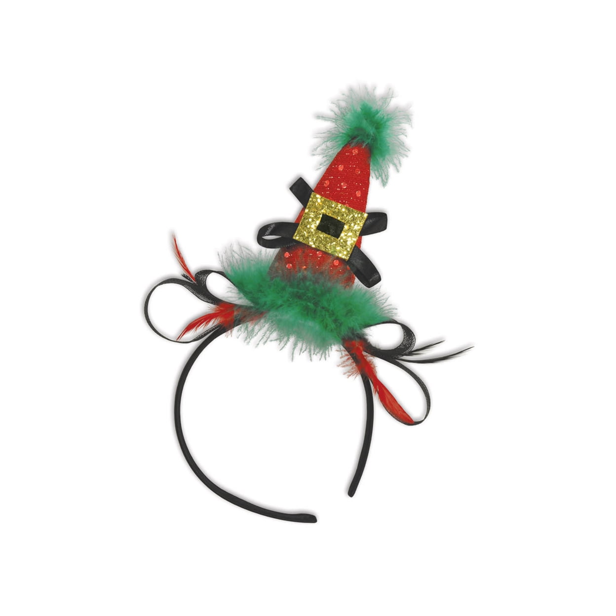 Picture of Beistle 22728 Holiday Hat Headband&#44; Black - Pack of 12