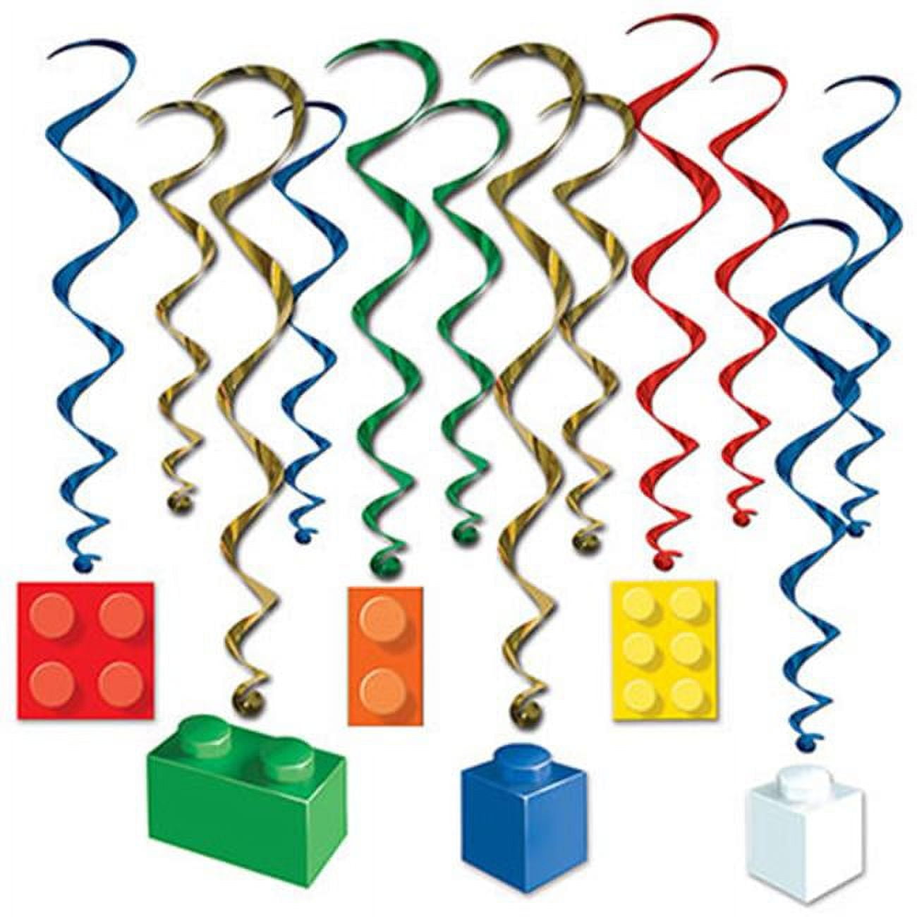 Picture of The Beistle 54973 17 - 32 in. Building Block Whirls 12 Per Package&#44; Pack of 6 - Multicolor