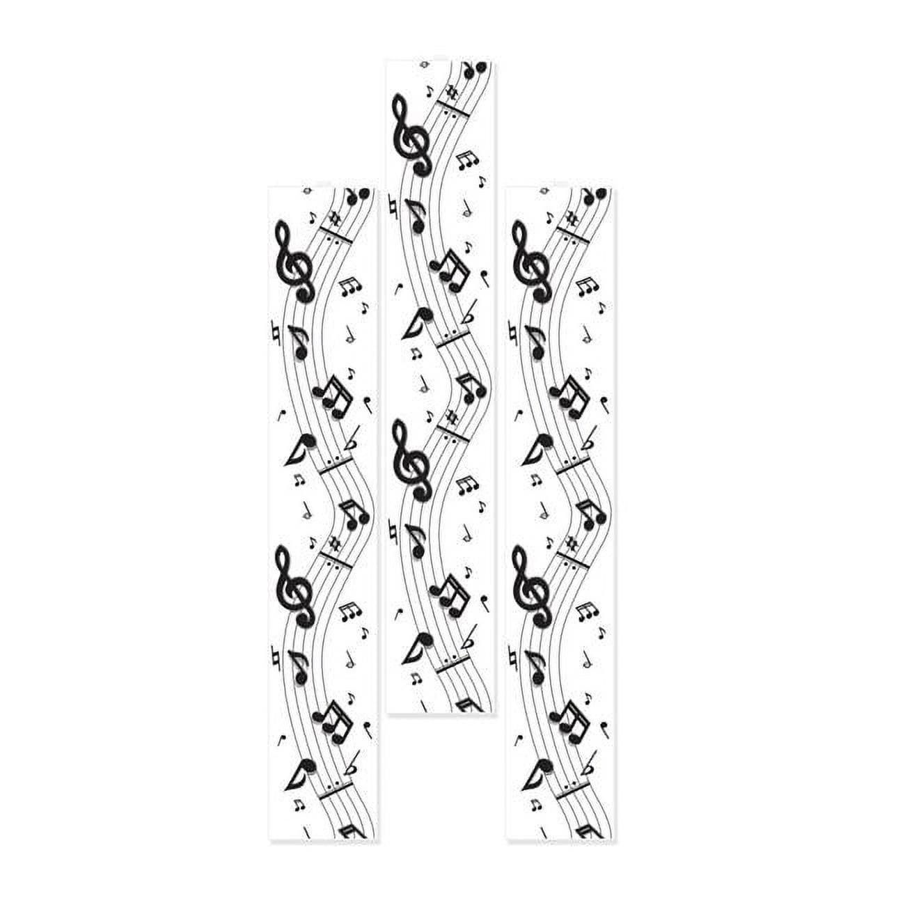 Picture of Beistle 53373 12 in. x 6 ft. Musical Notes Party Panels - Pack of 12