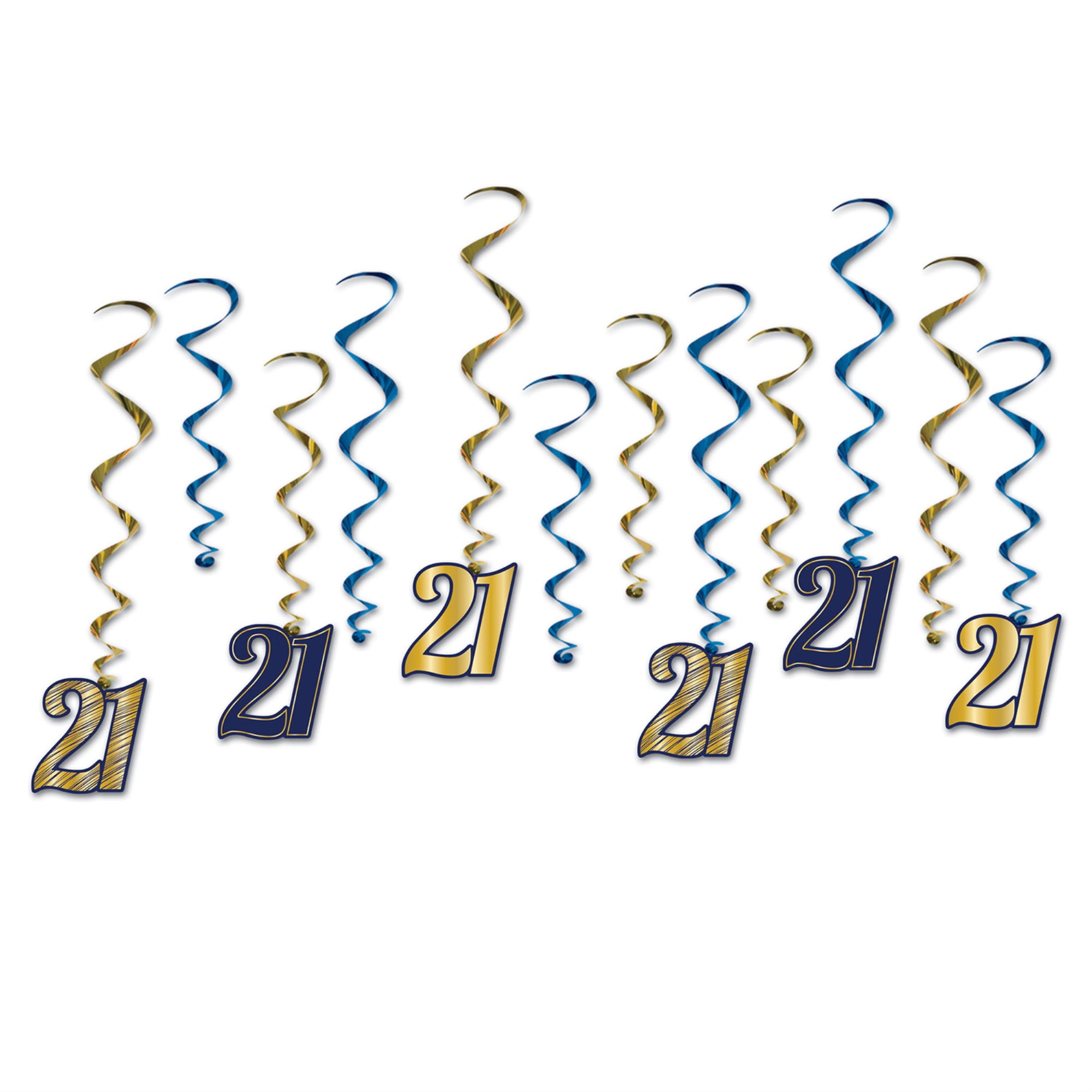 Picture of Beistle 53352 17 to 32 in. 21 Hanging Whirls - Pack of 6