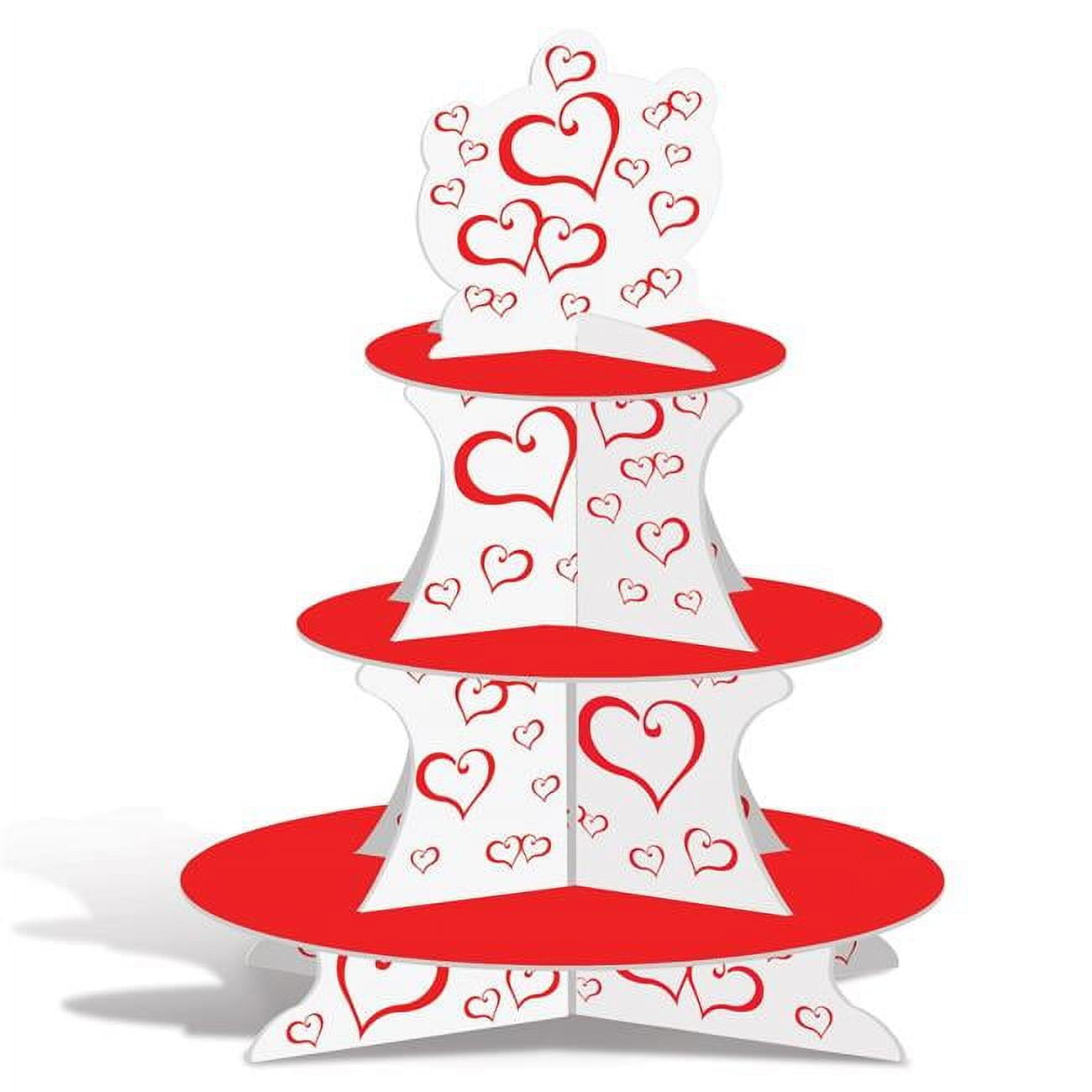 Picture of Beistle 77150 16 in. Valentine Cupcake Stand - Pack of 12