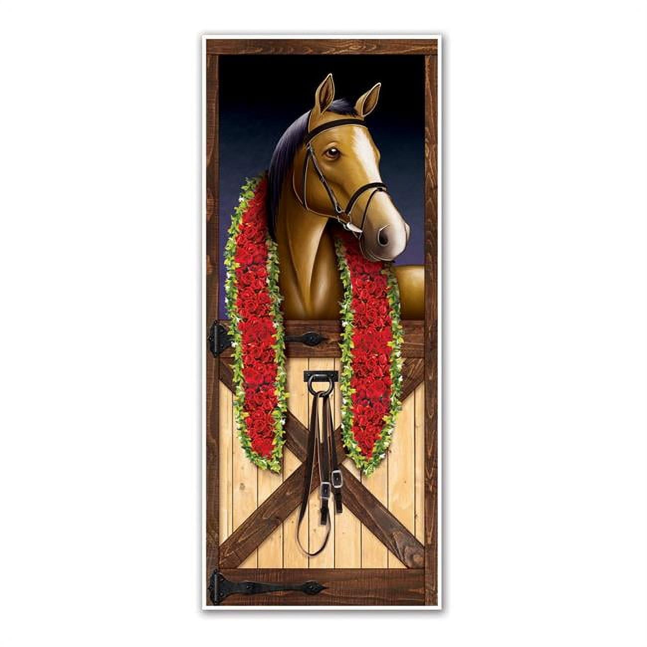 Picture of Beistle 53386 30 in. x 6 ft. Horse Racing Door Cover - Pack of 12