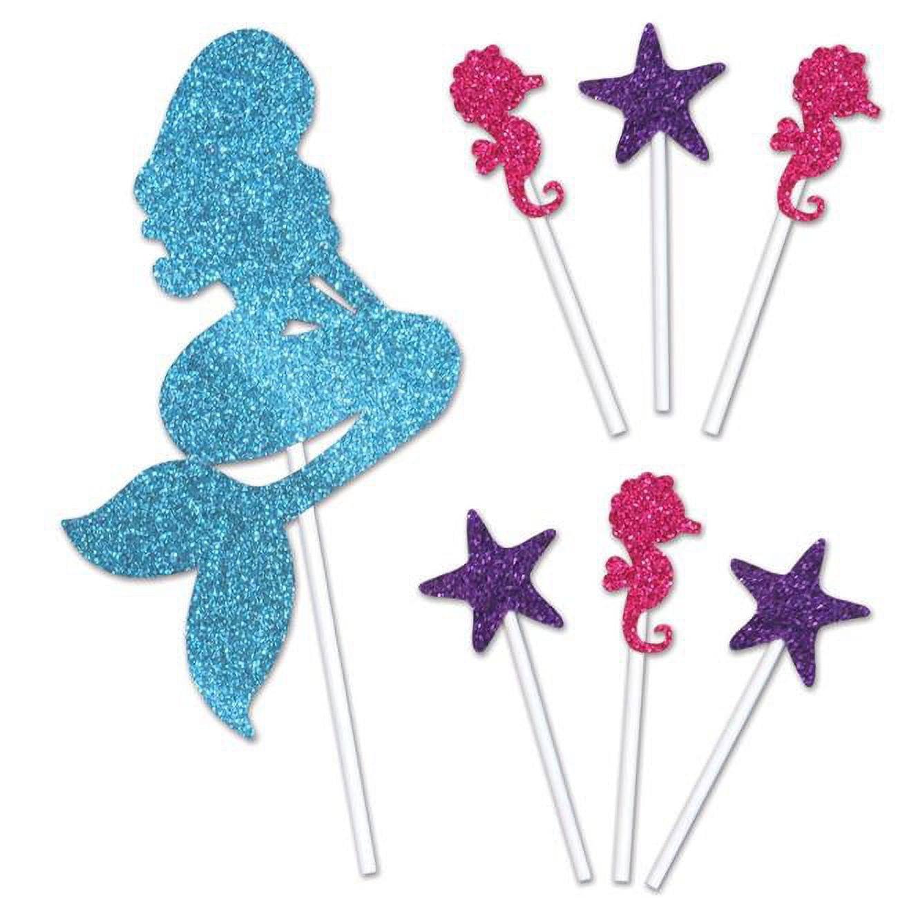 Picture of Beistle 53399 4.25 x 8.75 in. Mermaid Cake Topper - Pack of 12