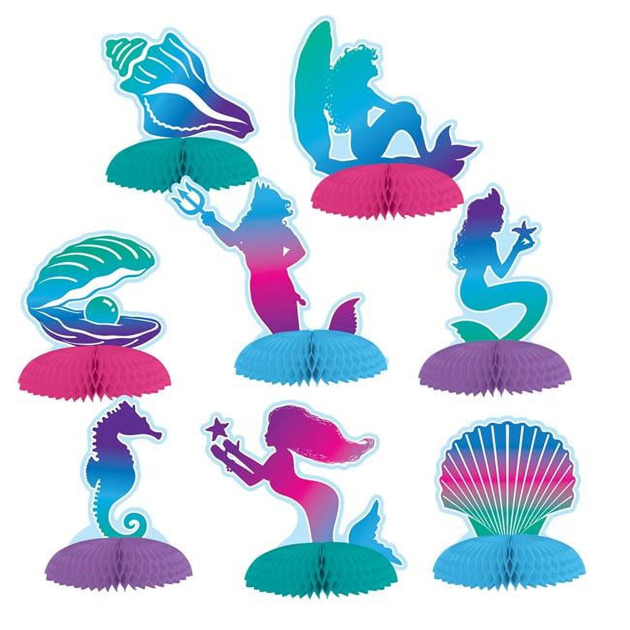 Picture of Beistle 53415 3.5 to 4.75 in. Mermaid Mini Centerpieces - Pack of 12