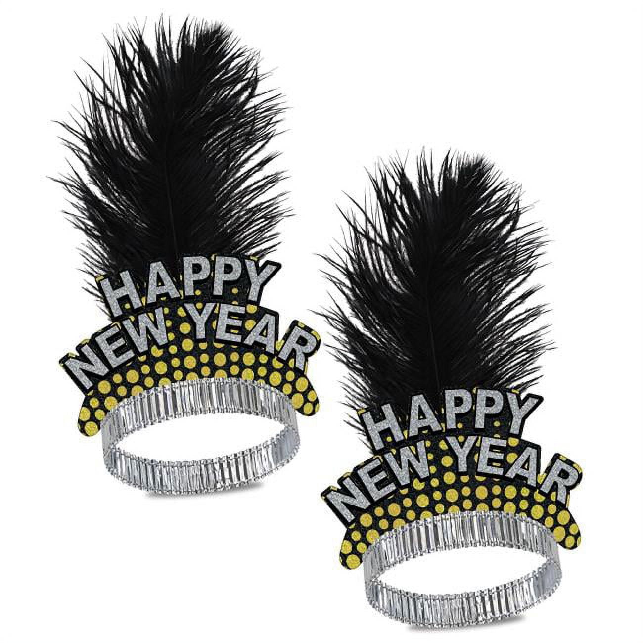 Picture of Beistle 88385-50 Silver & Gold Cheers to the New Year Tiara - Pack of 50