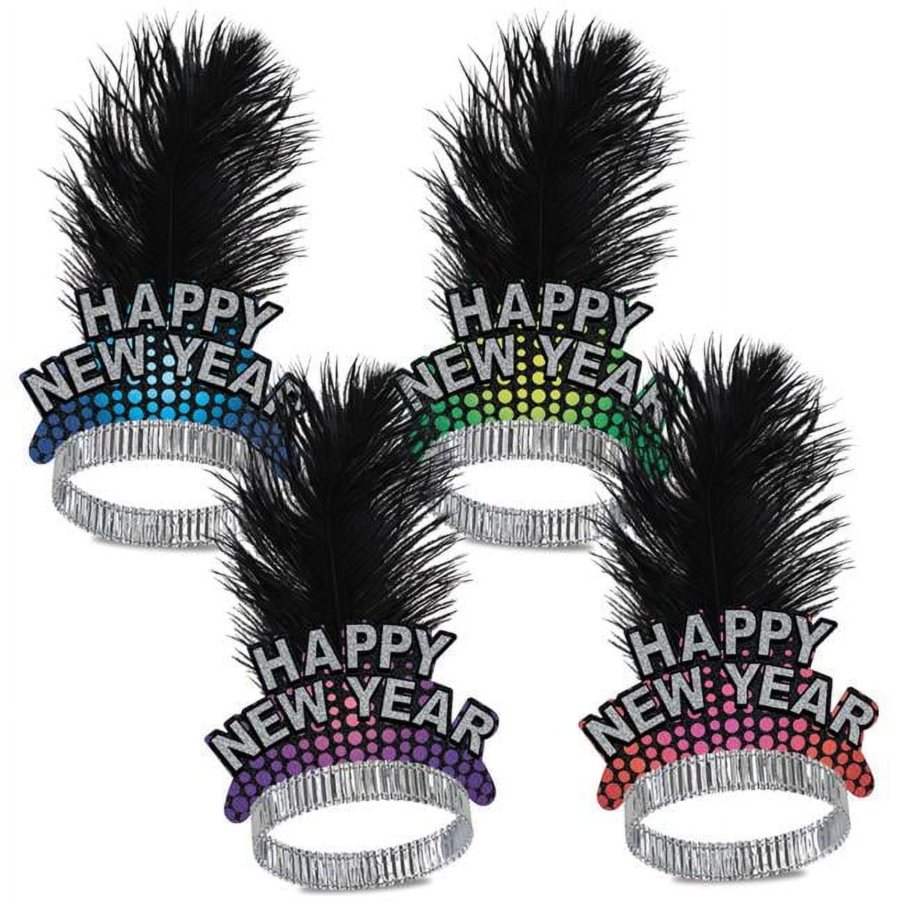 Picture of Beistle 88367-50 Cheers to the New Year Tiaras, Assorted Color - Pack of 50