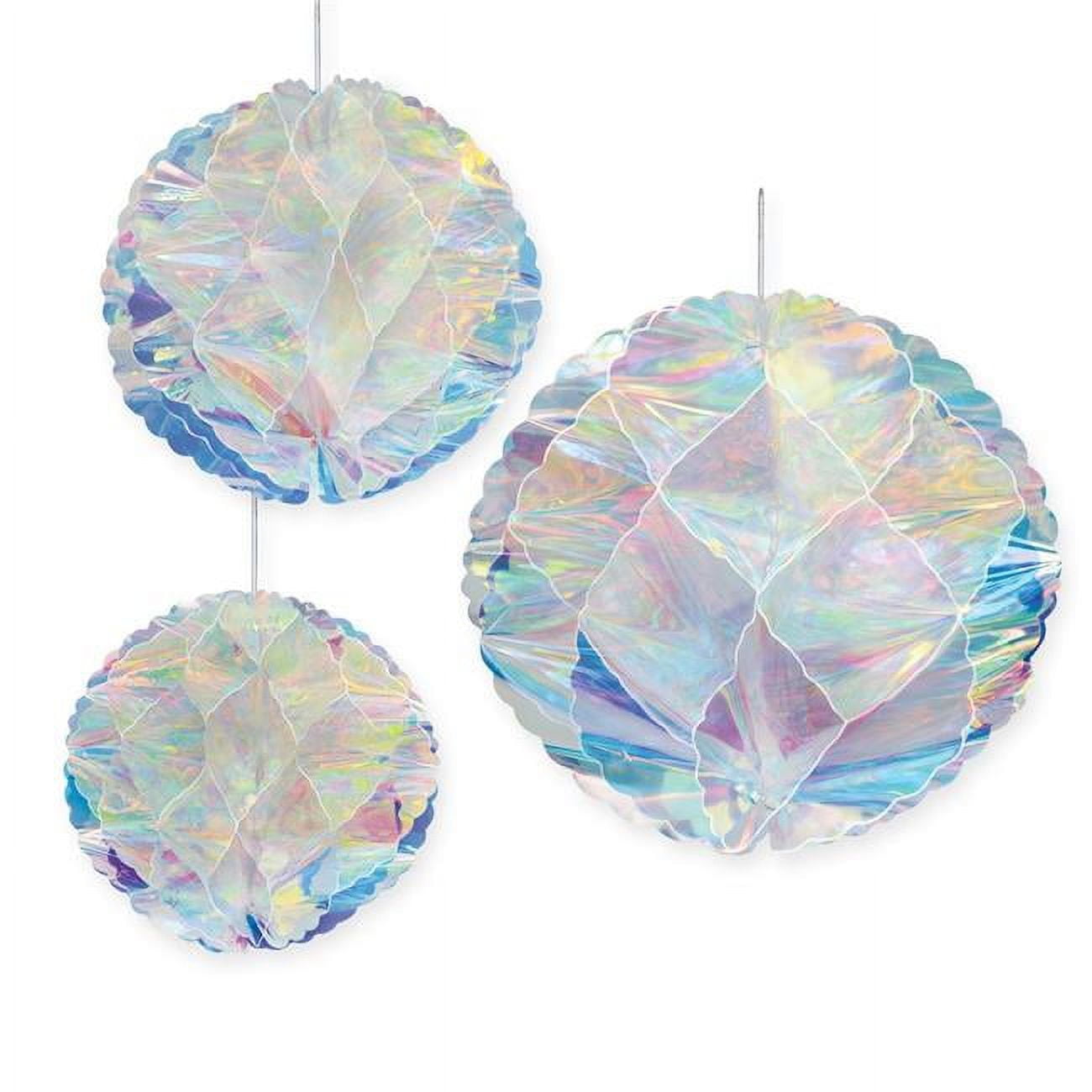 Picture of Beistle 53418 Assorted Iridescent Honeycomb Balls - Pack of 6