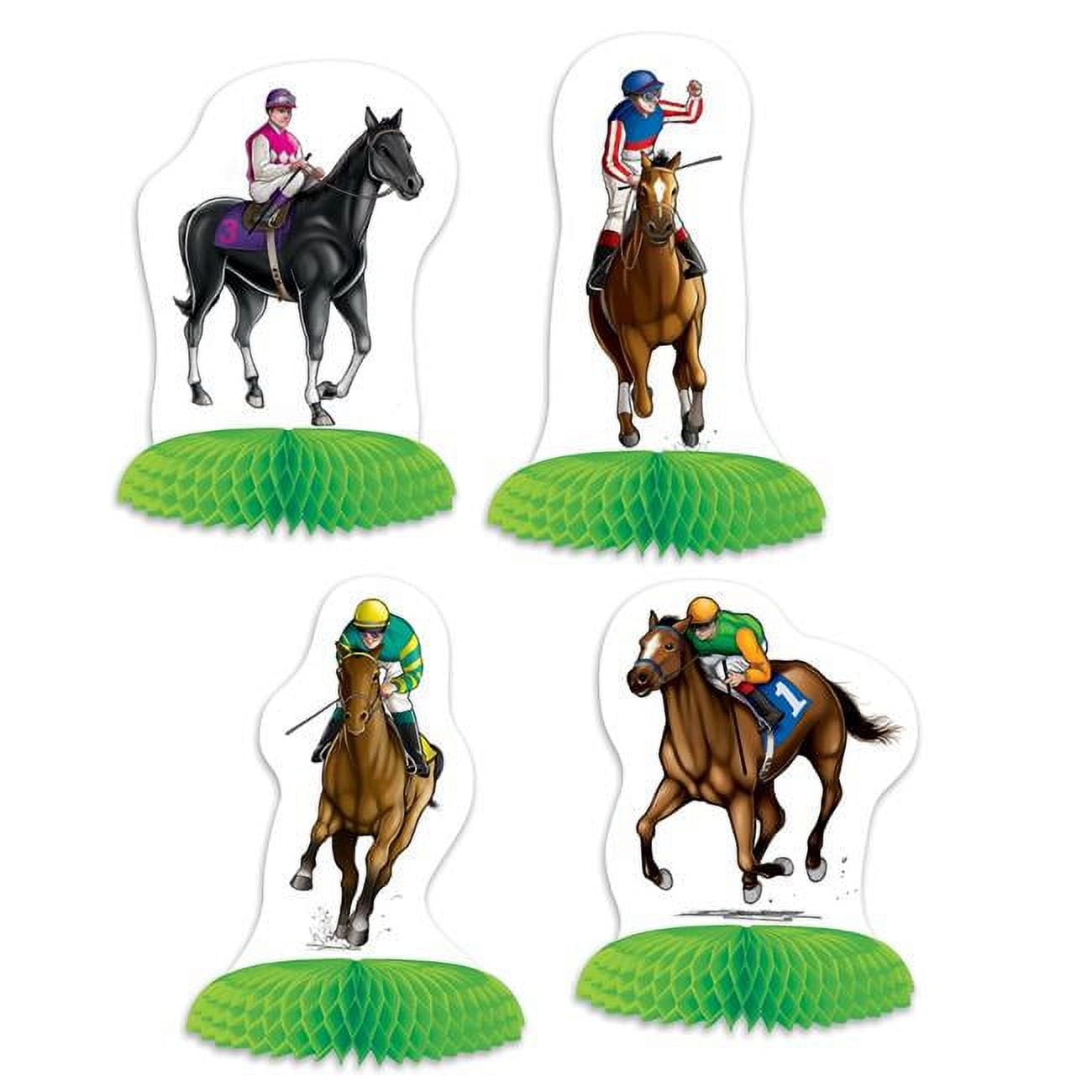 Picture of Beistle 53427 4.75 to 5.5 in. Horse Racing Mini Centerpieces - Pack of 12