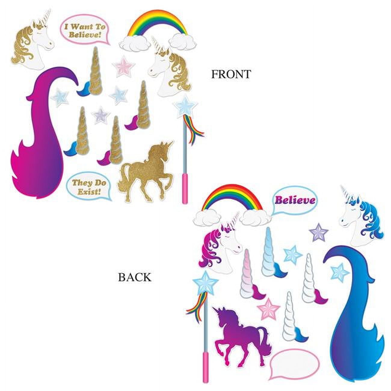 Picture of Beistle 53368 3 to 19 in. Unicorn Glittered Photo Fun Signs - Pack of 12
