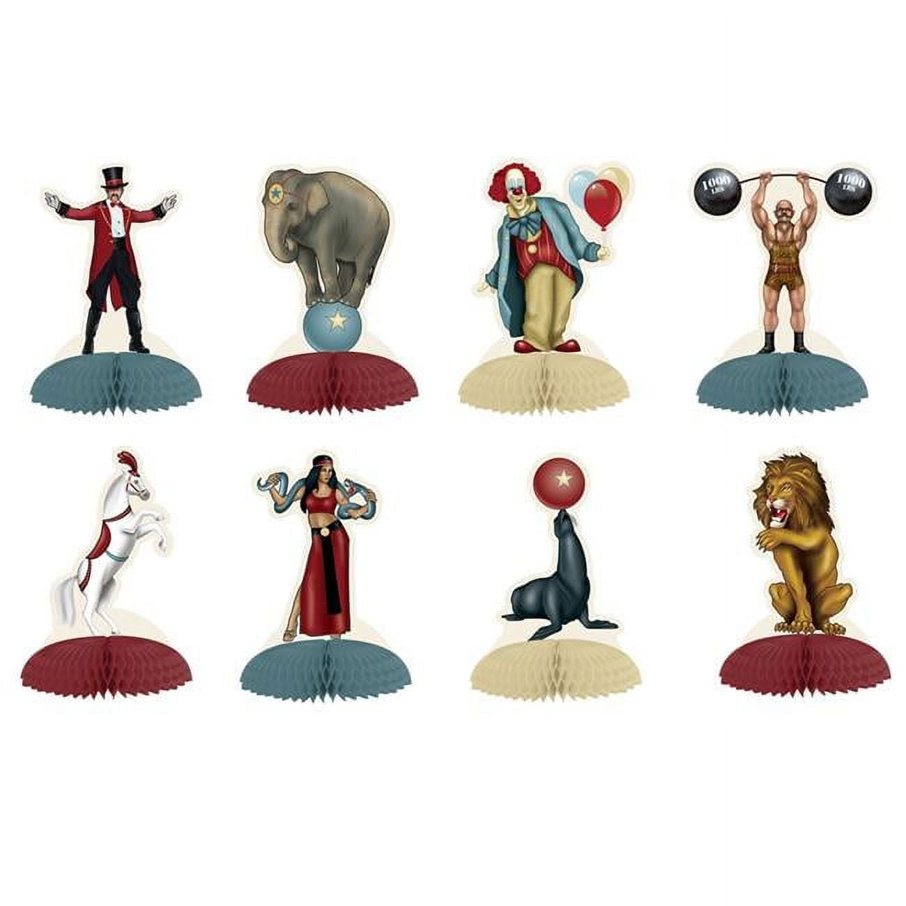 Picture of Beistle 54985 5 in. Vintage Circus Mini Centerpieces - Pack of 12