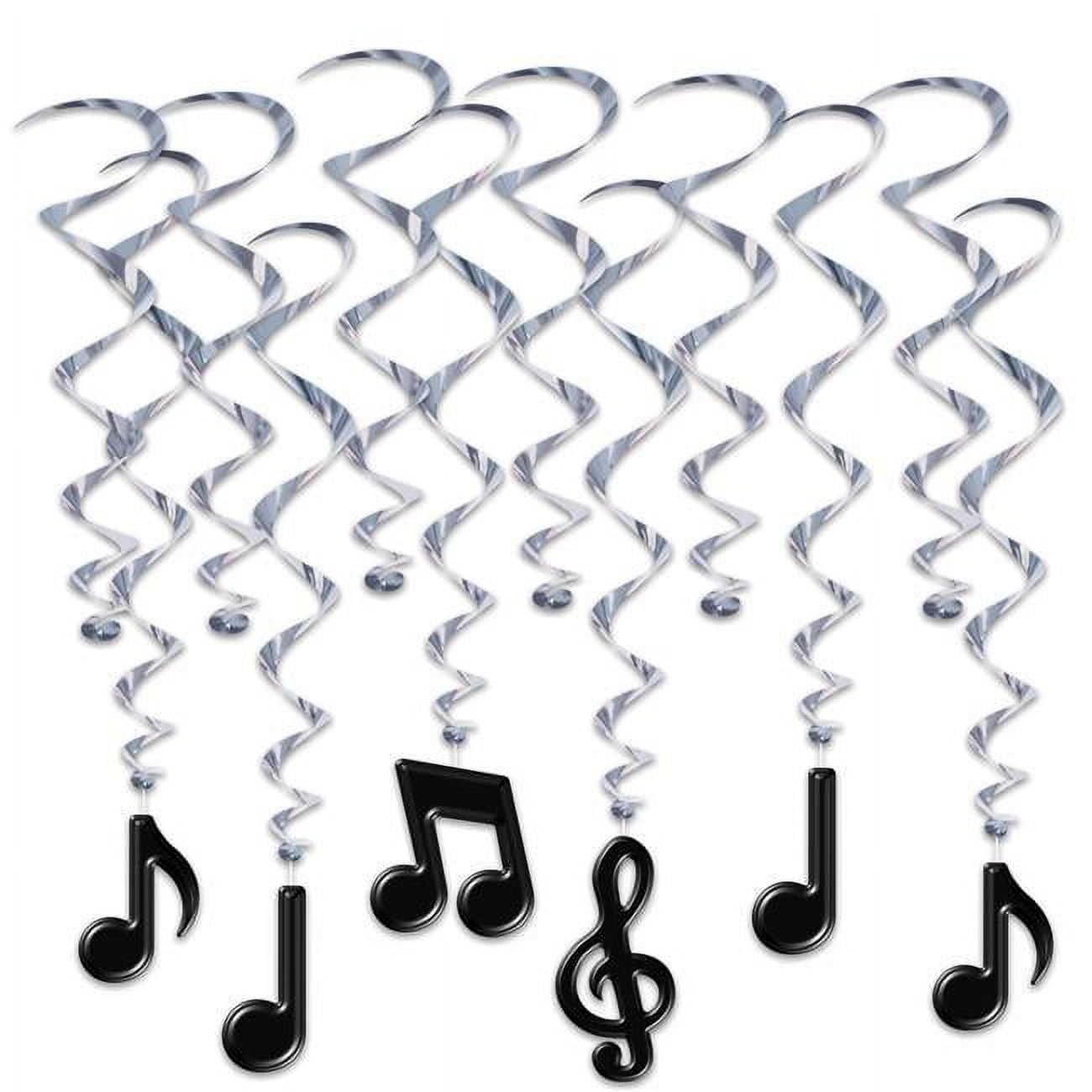 Picture of Beistle 53409 17.5 to 32.5 in. Musical Notes Hanging Whirls - Pack of 6