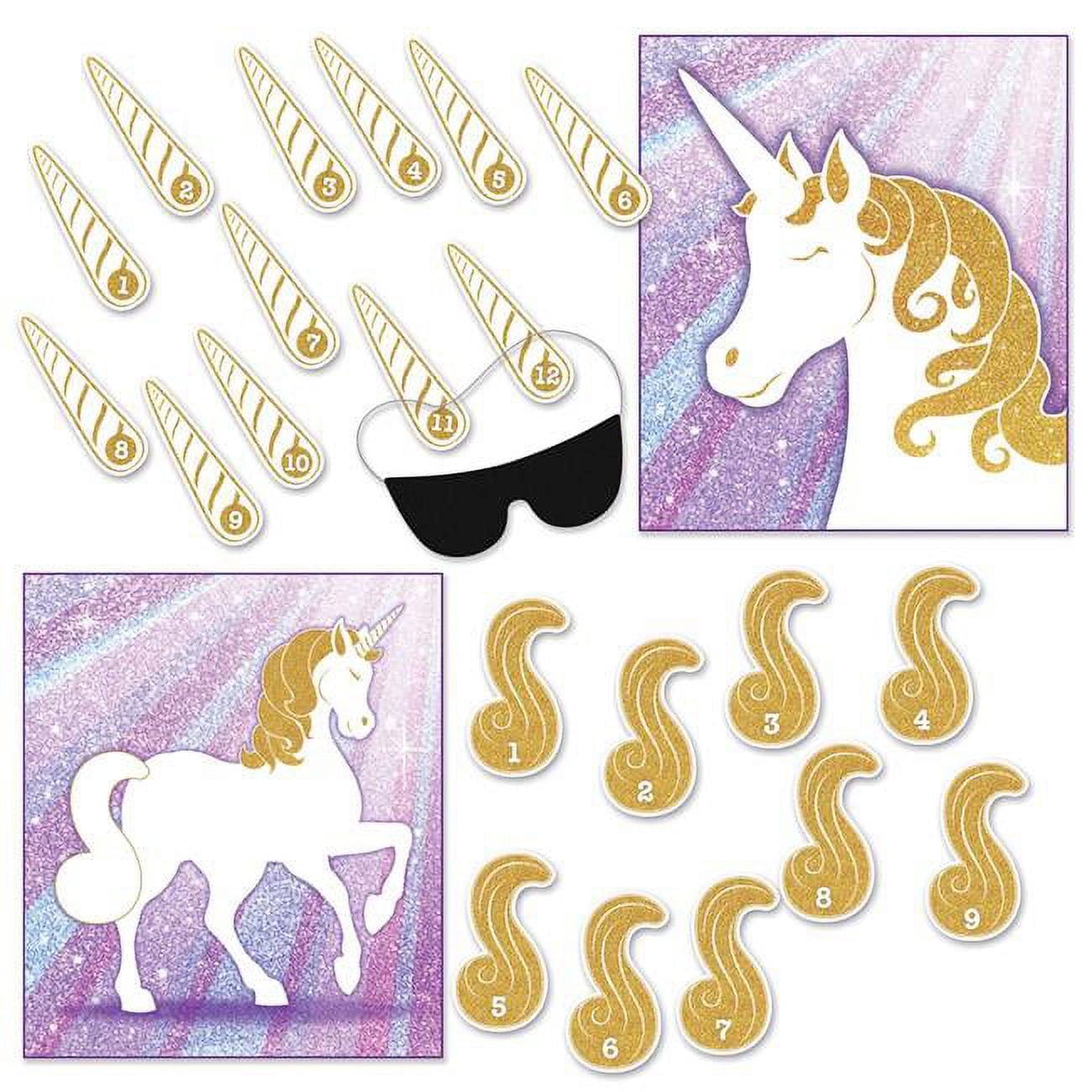Picture of Beistle 60860 19.25 x 16.75 in. Unicorn Party Games - Pack of 24