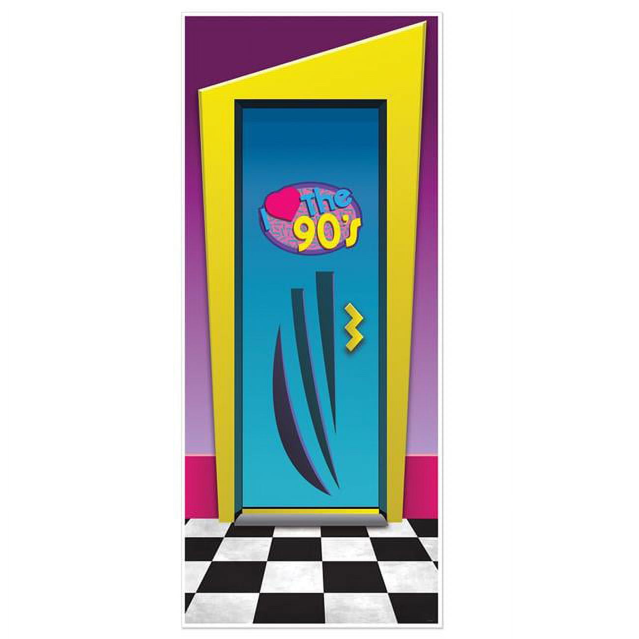 Picture of Beistle 53491 30 in. x 6 ft. I Love the 90s Door Cover - Pack of 12