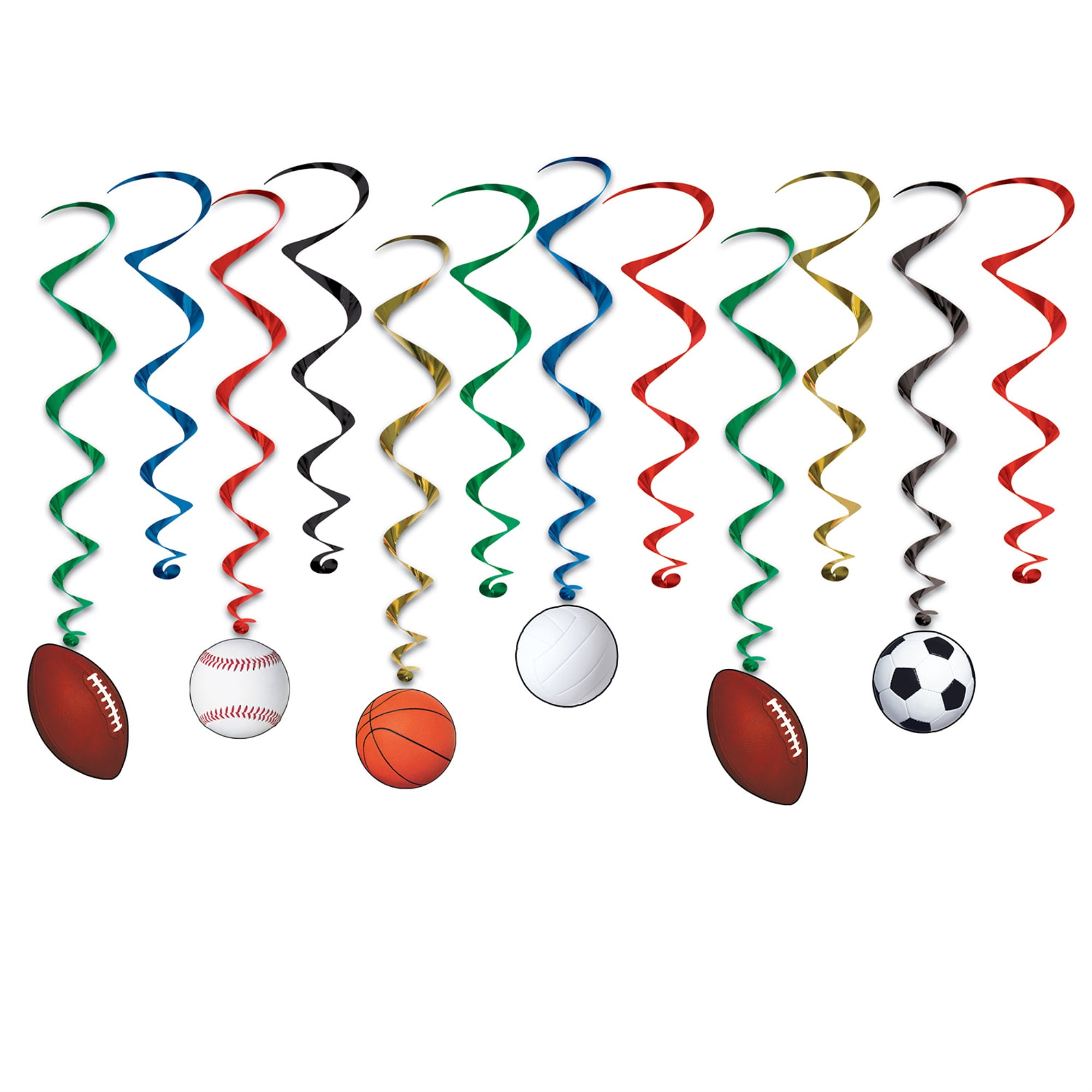 Picture of Beistle 53517 17.5 to 32 in. Sports Whirls - Pack of 6