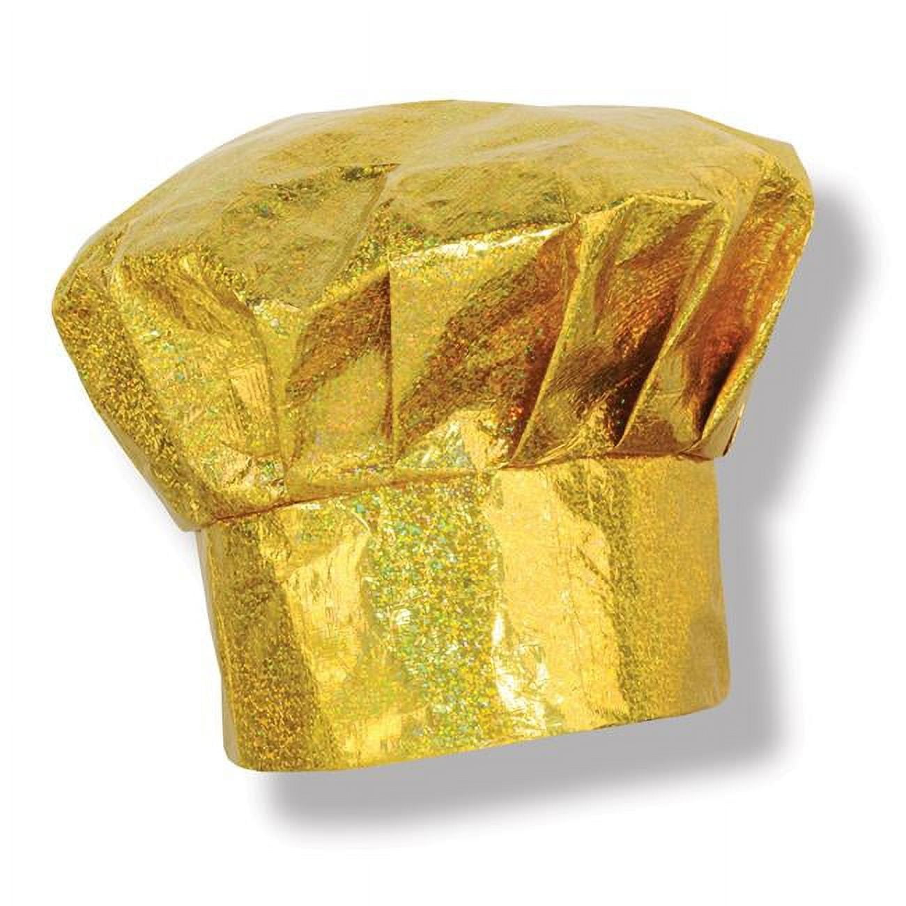 Picture of Beistle 60963 Prismatic Gold Chefs Hat - Pack of 6 - One Size Fits All