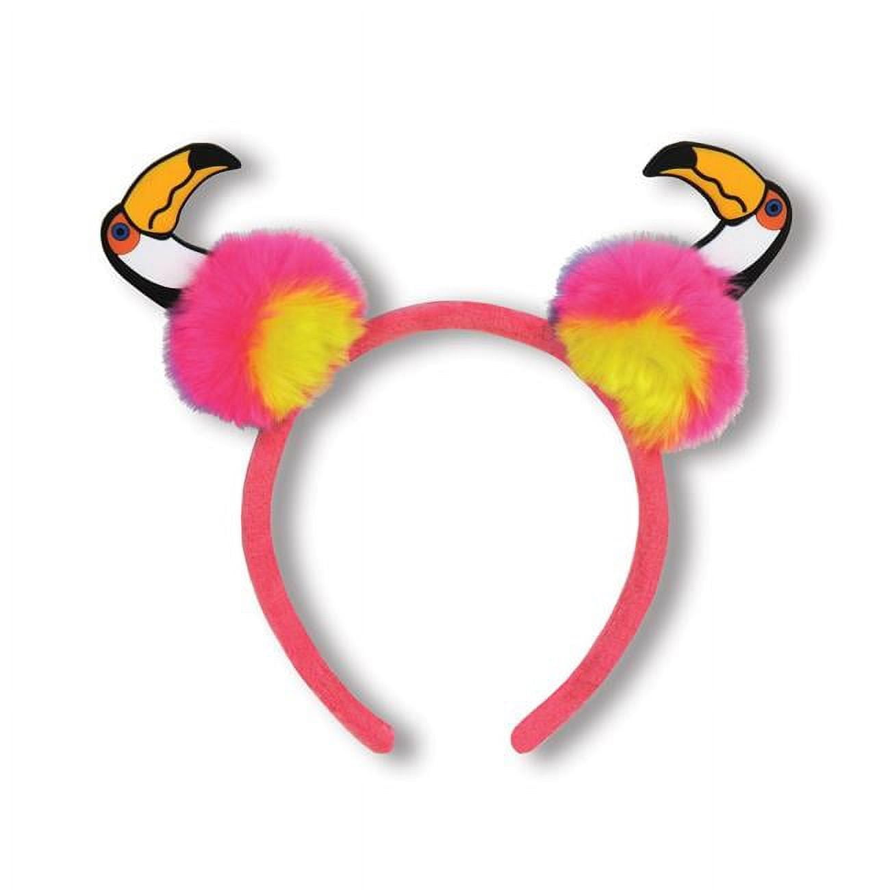 Picture of Beistle 60687 Toucan Pom-Pom Headband - Pack of 12