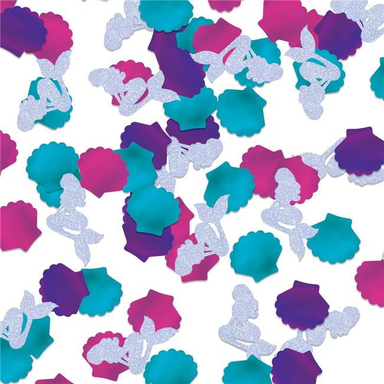 Picture of Beistle 53553 Mermaid Deluxe Sparkle Confetti, Multicolor - Pack of 12