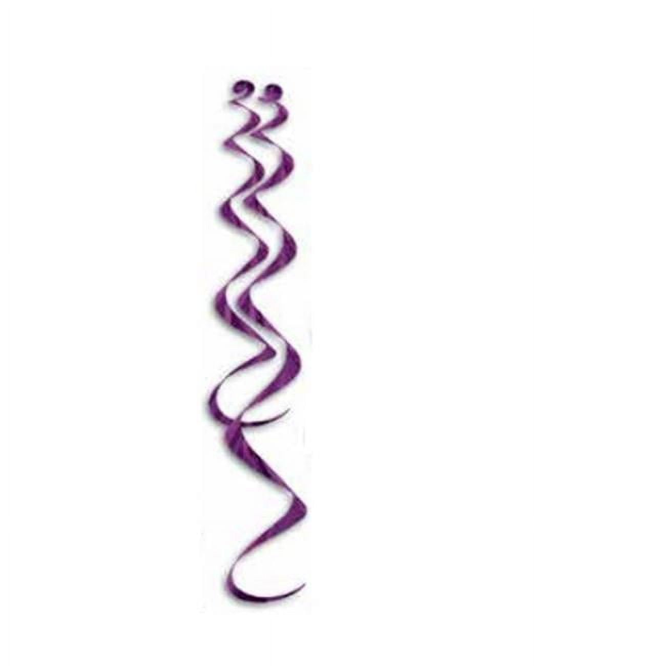 Picture of Beistle 53505-PL 8 to 17.5 in. & 4 to 25 in. Metallic Whirls&#44; Purple - Pack of 6