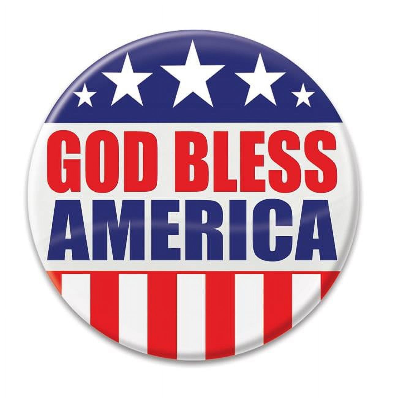 Picture of Beistle BT013 2 in. God Bless America Button