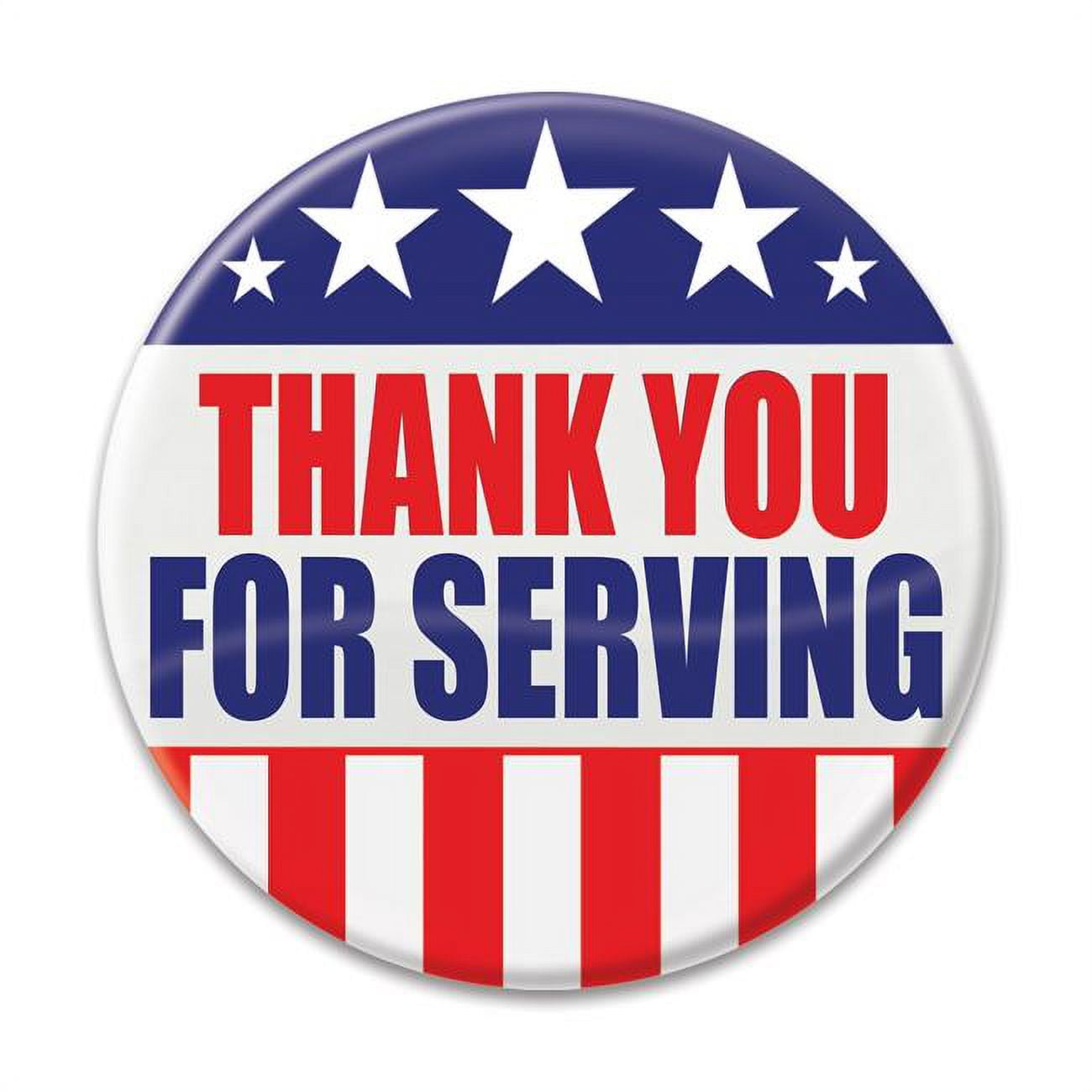 Picture of Beistle BT019 2 in. Thank You for Serving Button