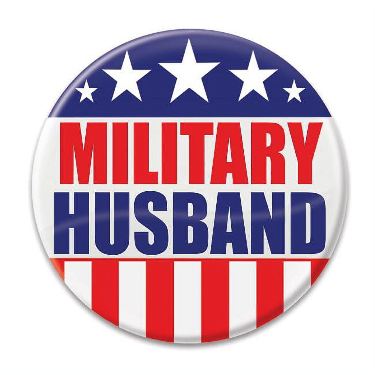Picture of Beistle BT021 2 in. Military Husband Button