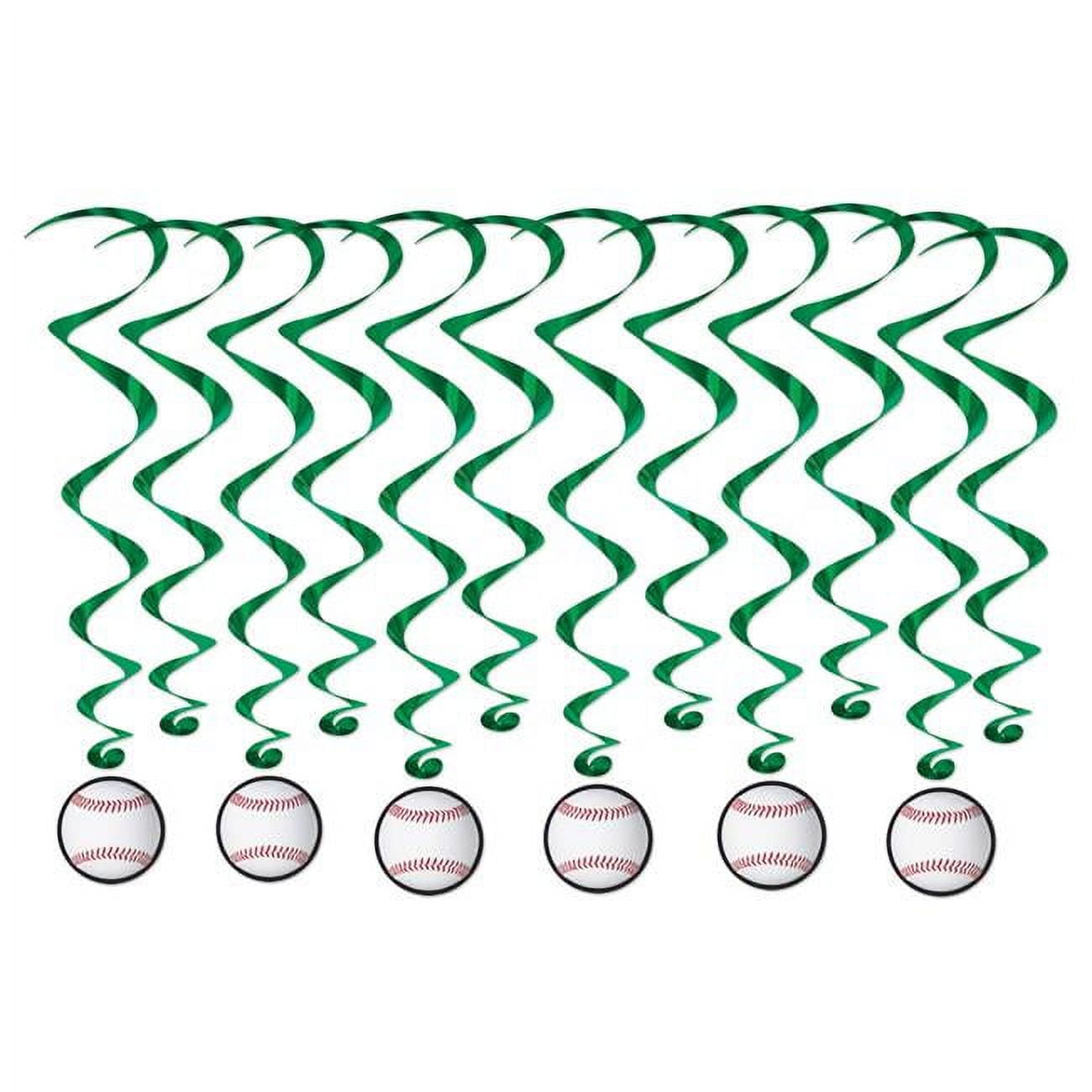 Picture of Beistle 53610 17.5 x 34 in. Baseball Whirls Hanging Party Decoration
