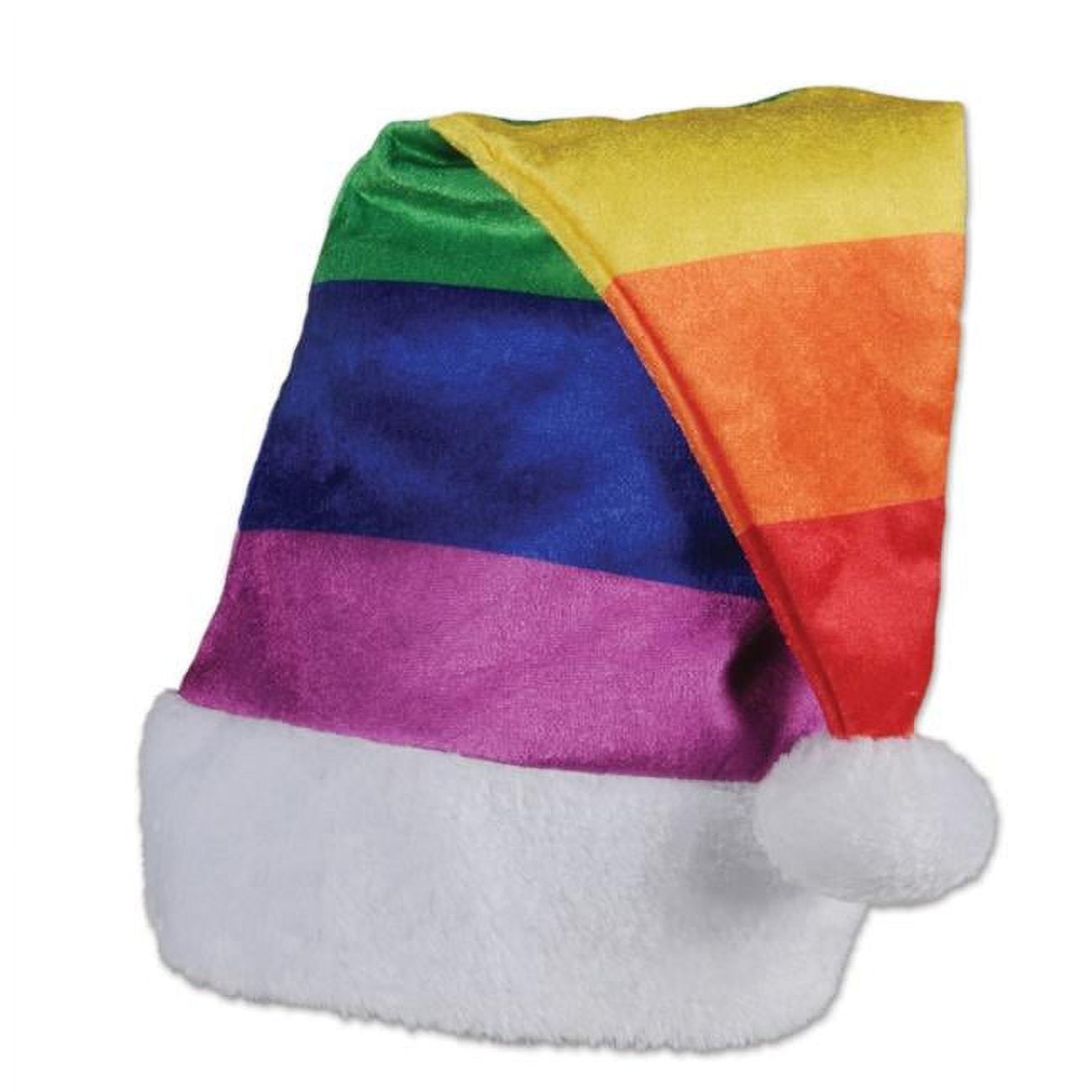 Picture of Beistle 20789 Winter & Christmas Rainbow Santa Hat