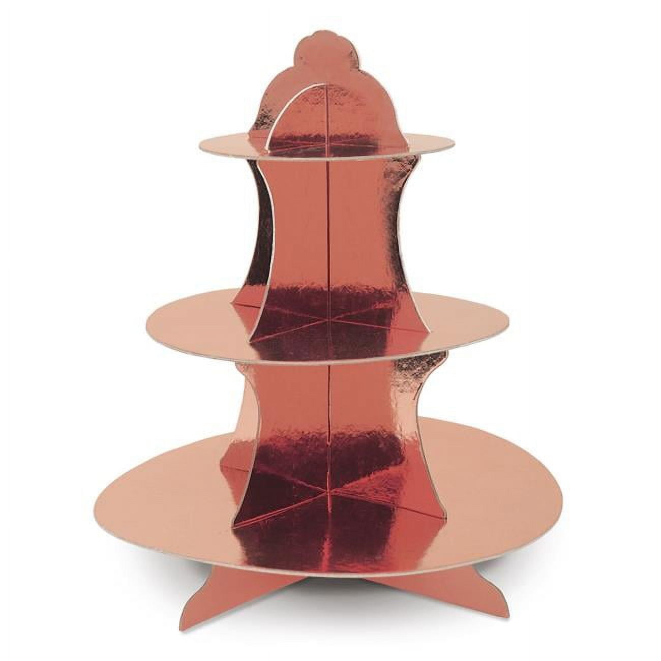 Picture of Beistle 59990RSEGD Metallic Cupcake Stand, Rose Gold