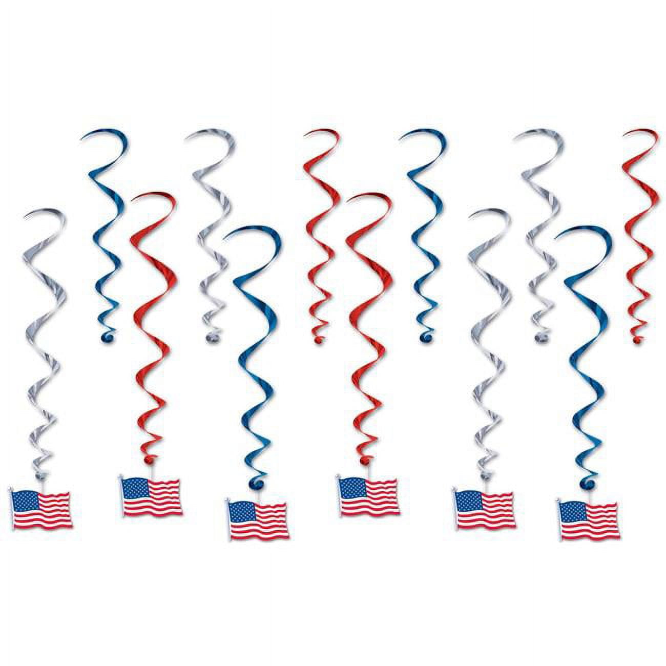 Picture of Beistle 53602 Patriotic American Flag Whirls Hanging Party Decoration