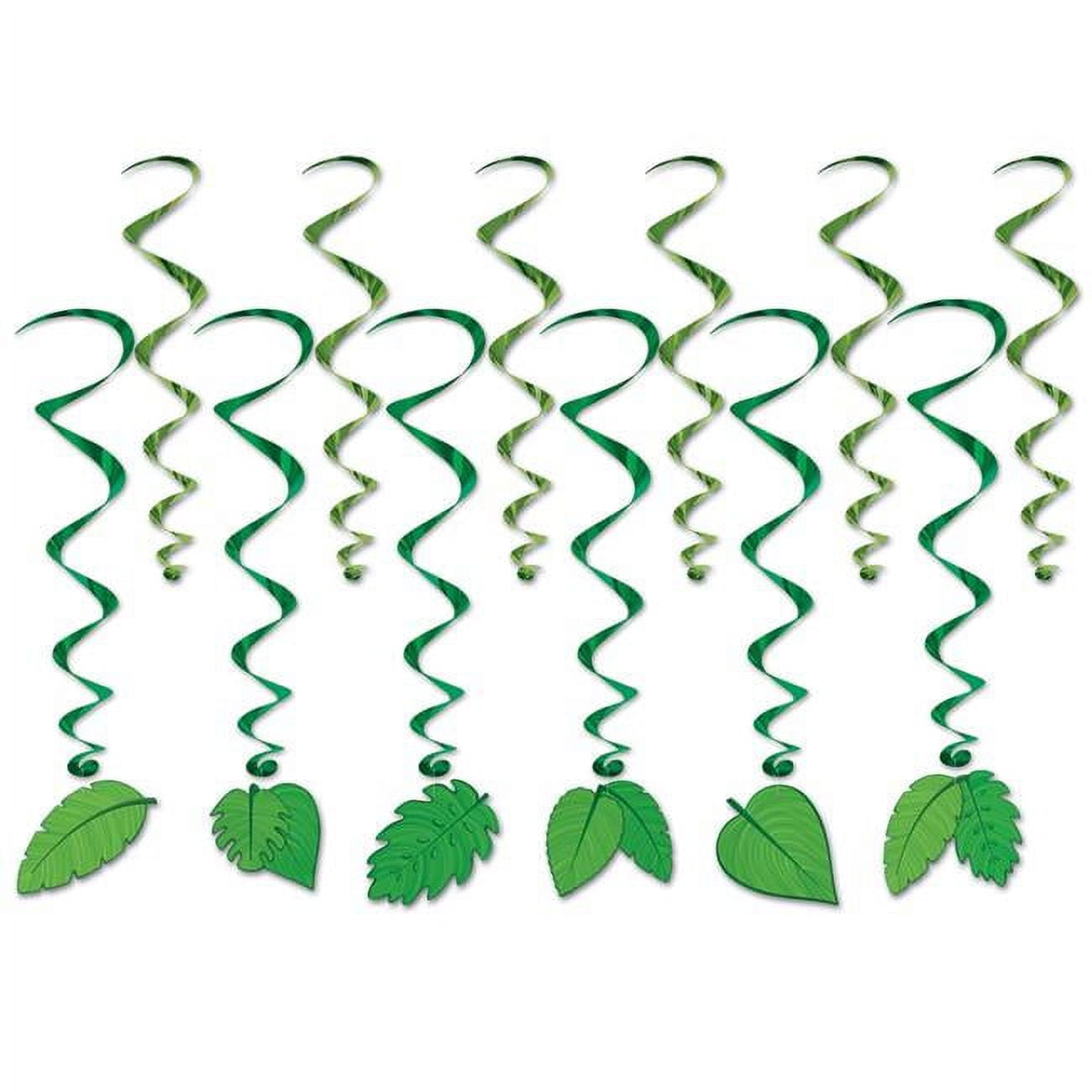 Picture of Beistle 53589 Jungle Tropical Leaves Whirls Hanging Party Decoration