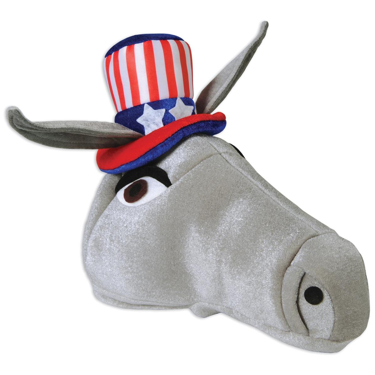 Picture of Beistle 66031 Plush Patriotic Donkey Hat