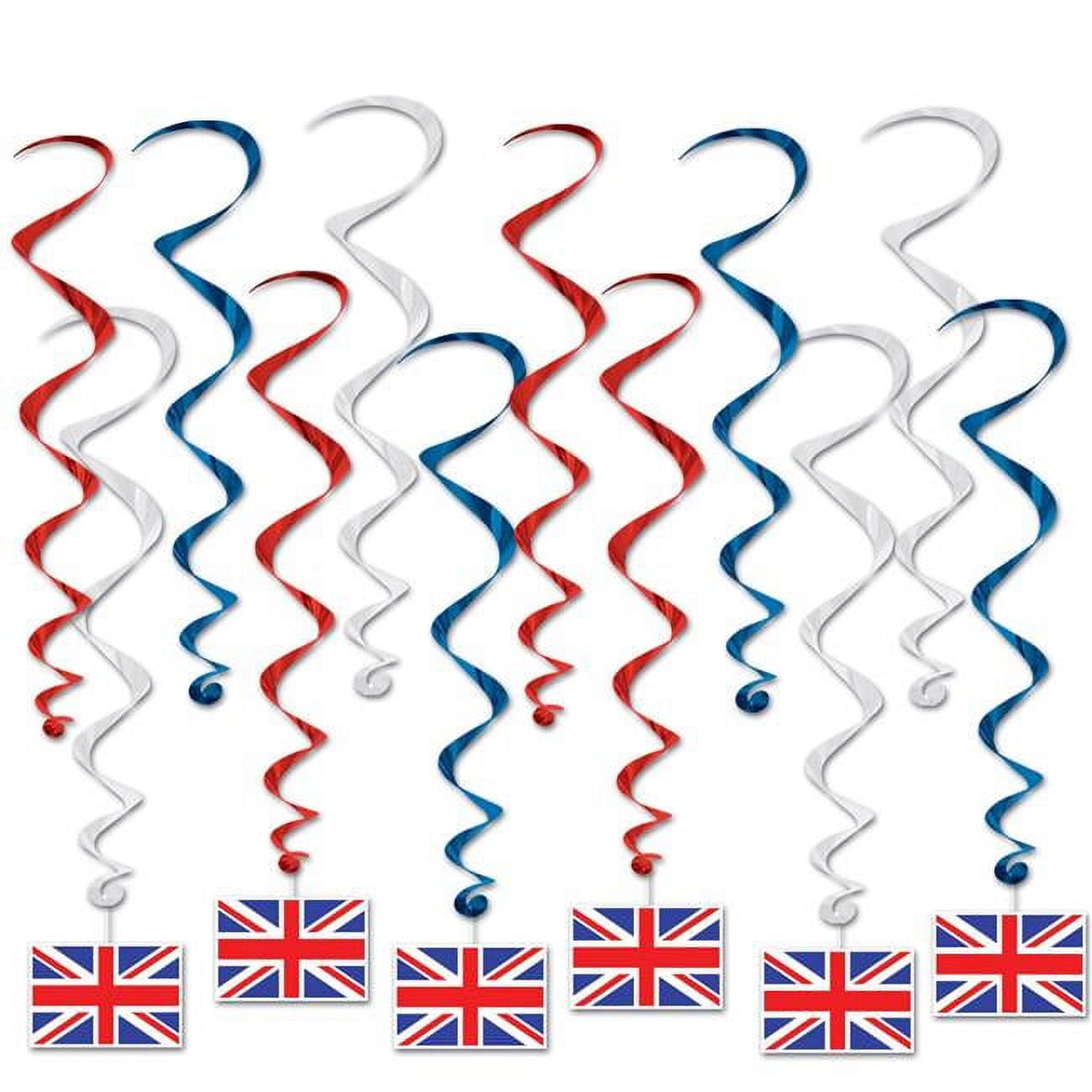 Picture of Beistle 53660 British Flag Whirls Hanging Party Decoration