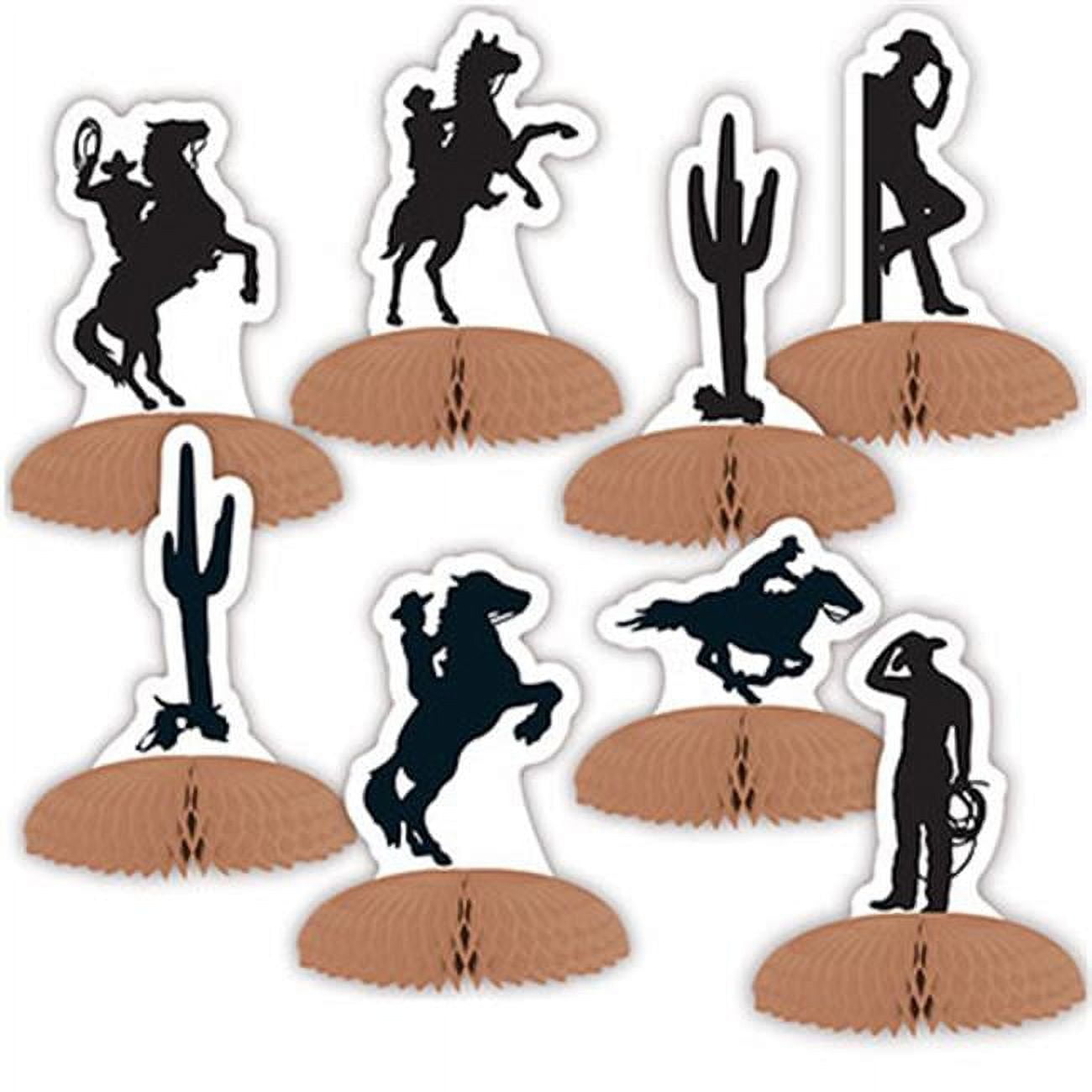 Picture of Beistle 53806 Western Silhouette Mini Centerpieces - Pack of 12