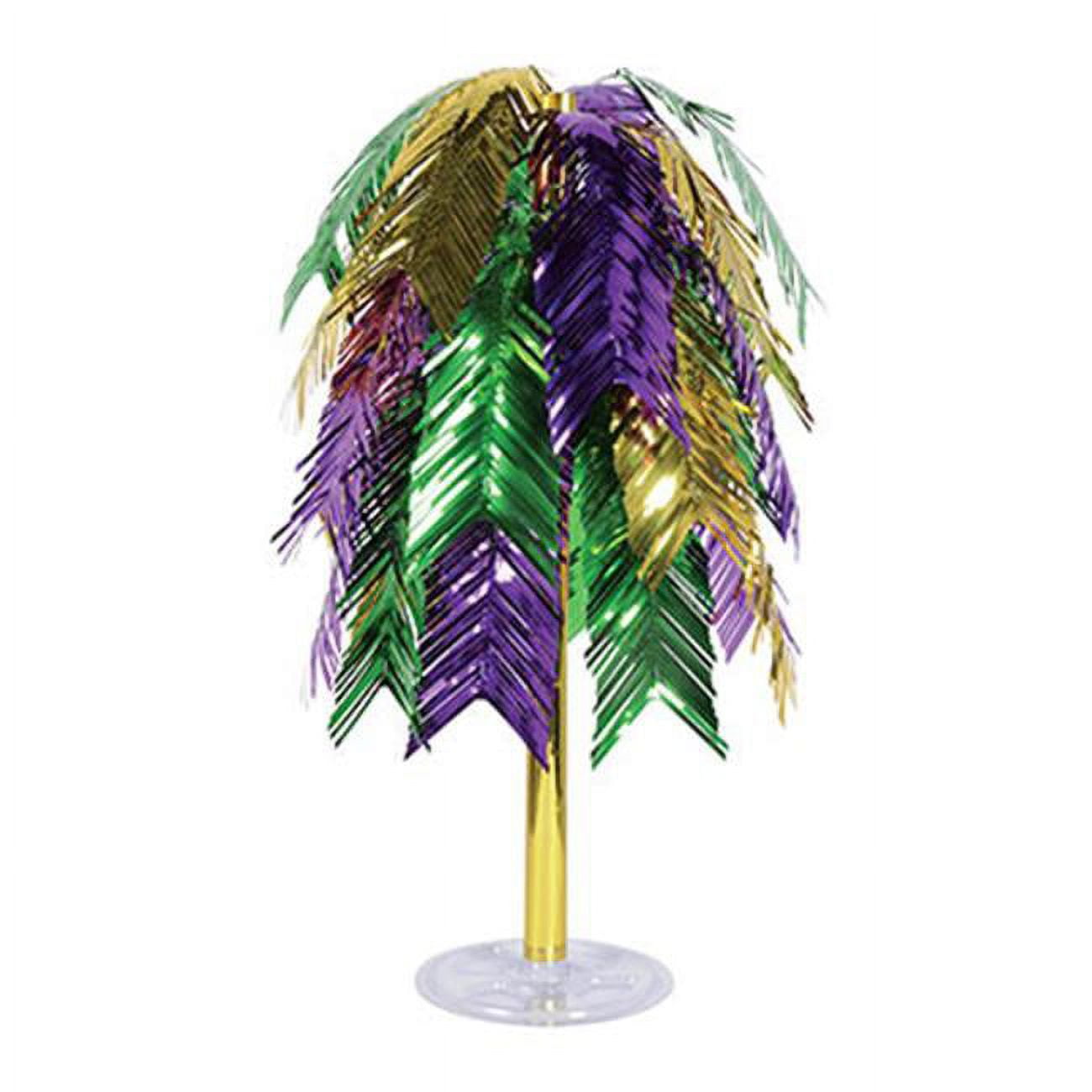 Picture of Beistle 53440-GGP 24 in. Metallic Cascade Centerpiece&#44; Gold&#44; Green & Purple - Pack of 6