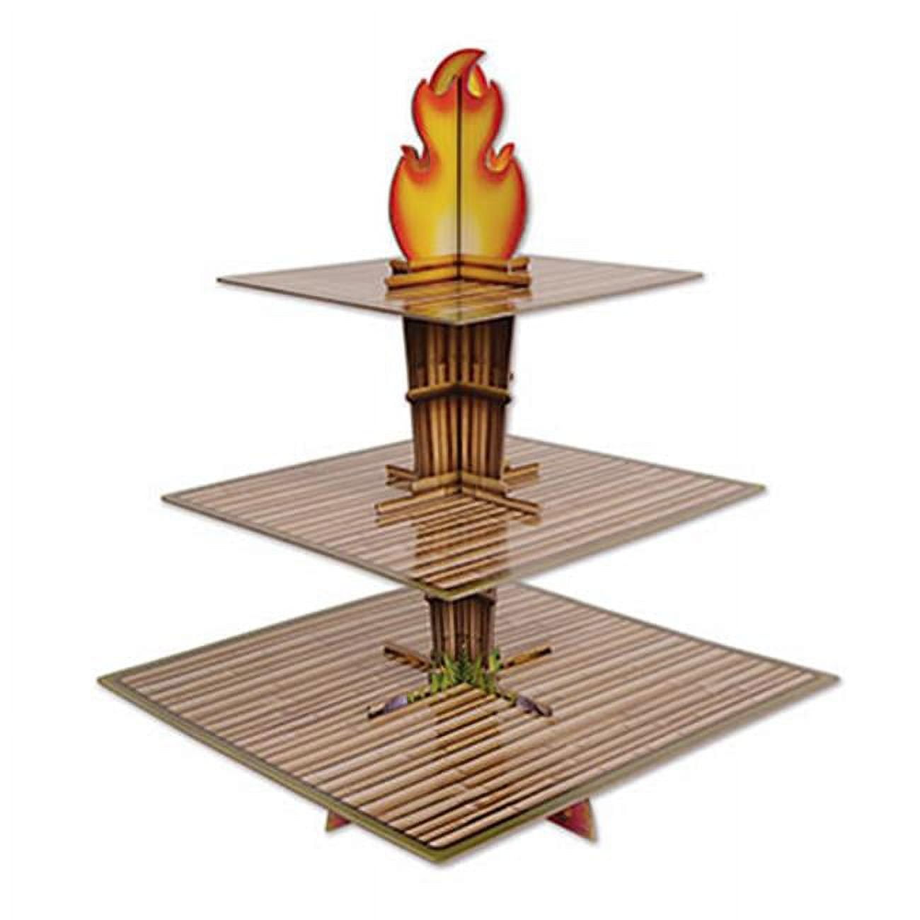 Picture of Beistle 53798 15.25 x 11.25 in. Tiki Torch Cupcake Stand - Pack of 12