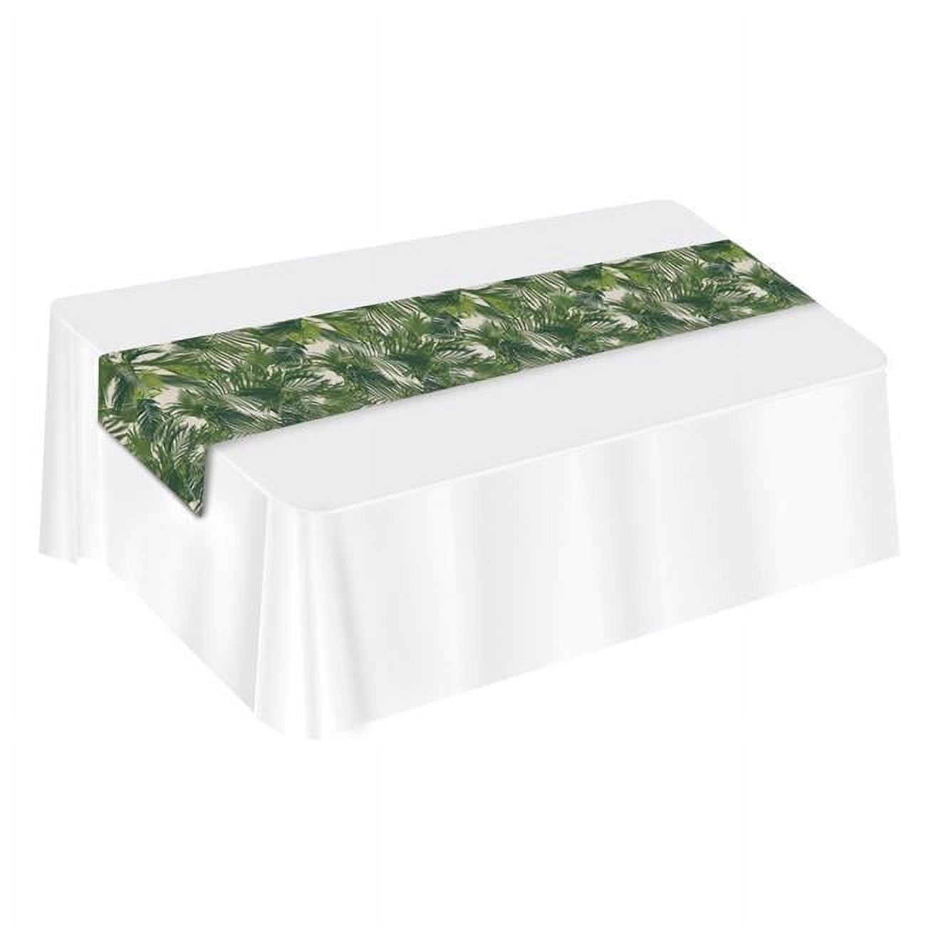 Picture of Beistle 53853 Palm Leaf Fabric Table Runner