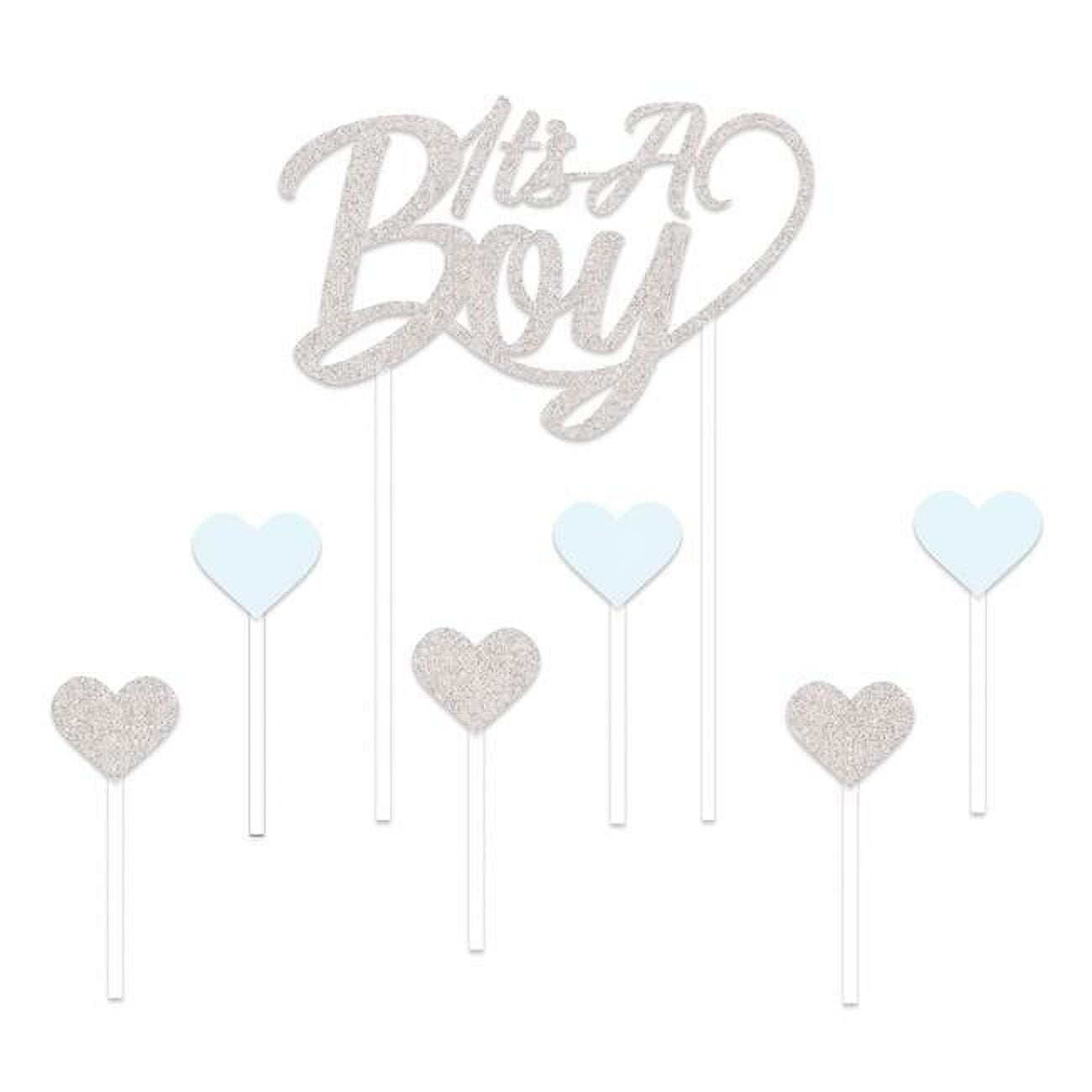 Picture of Beistle 53832 It is A Boy Cake Topper&#44; Light Blue & Silver