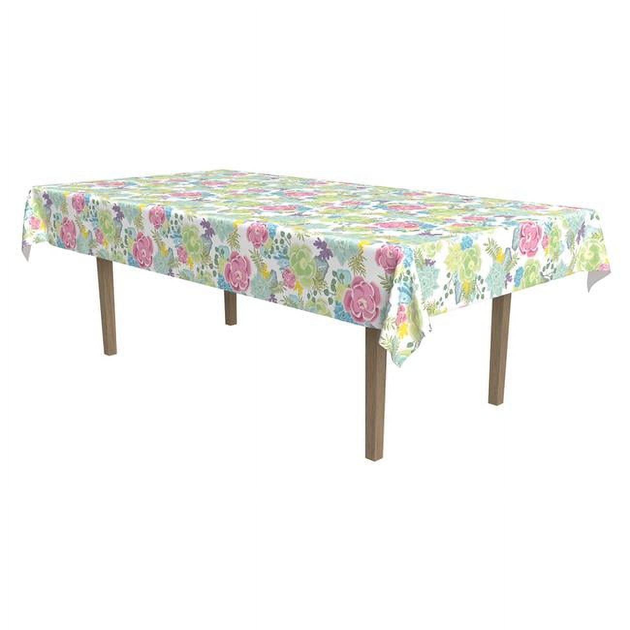 Picture of Beistle 53847 Succulents Plastic Tablecover